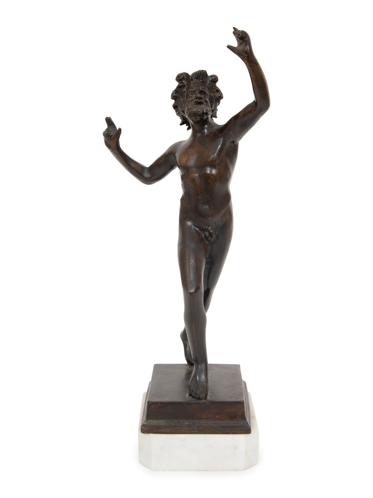 Appraisal: A Continental Bronze Figure of the Dancing Faun After the