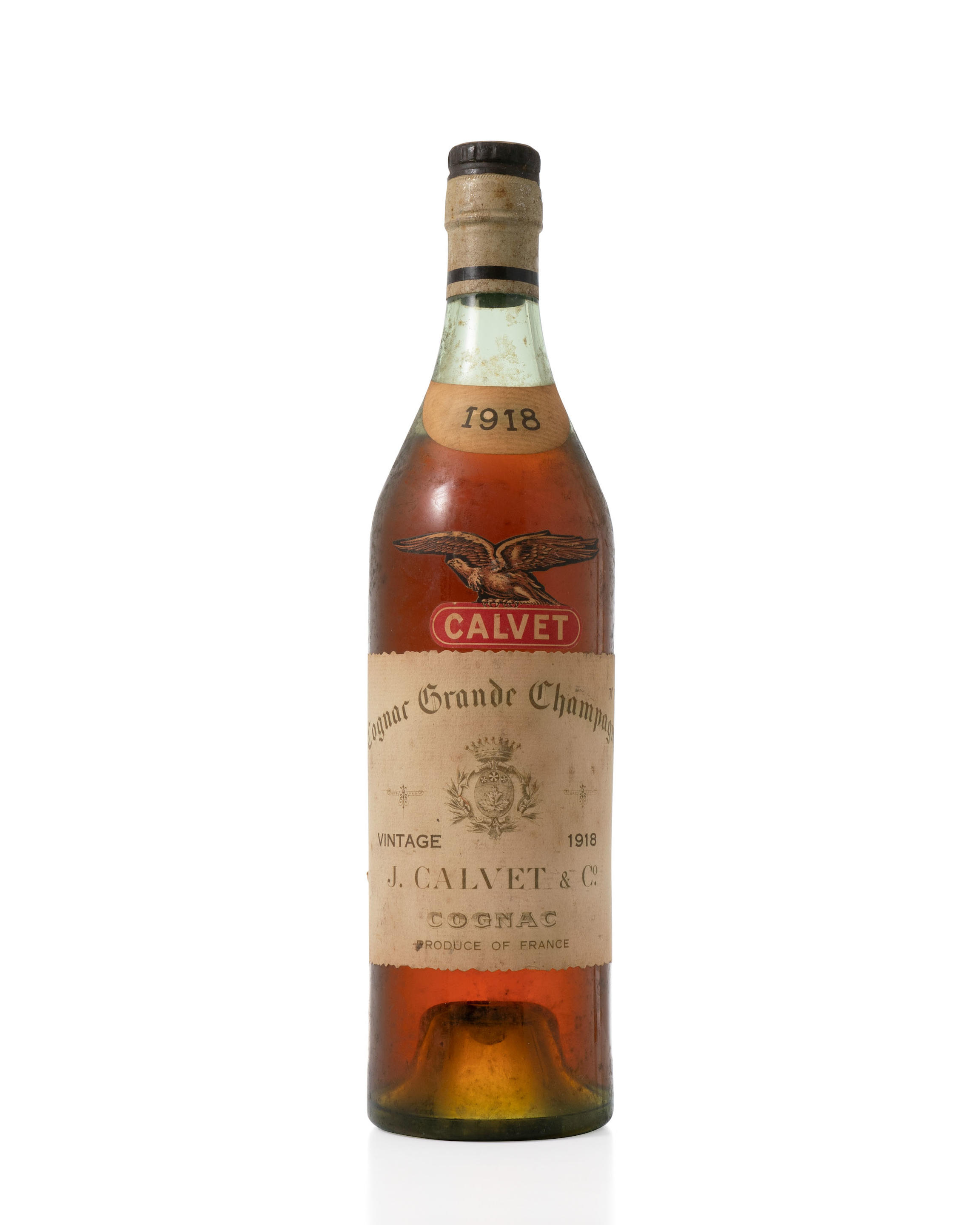 Appraisal: CALVET COGNAC- Calvet Cognac- J Calvet Co Grande Champagne Foxed