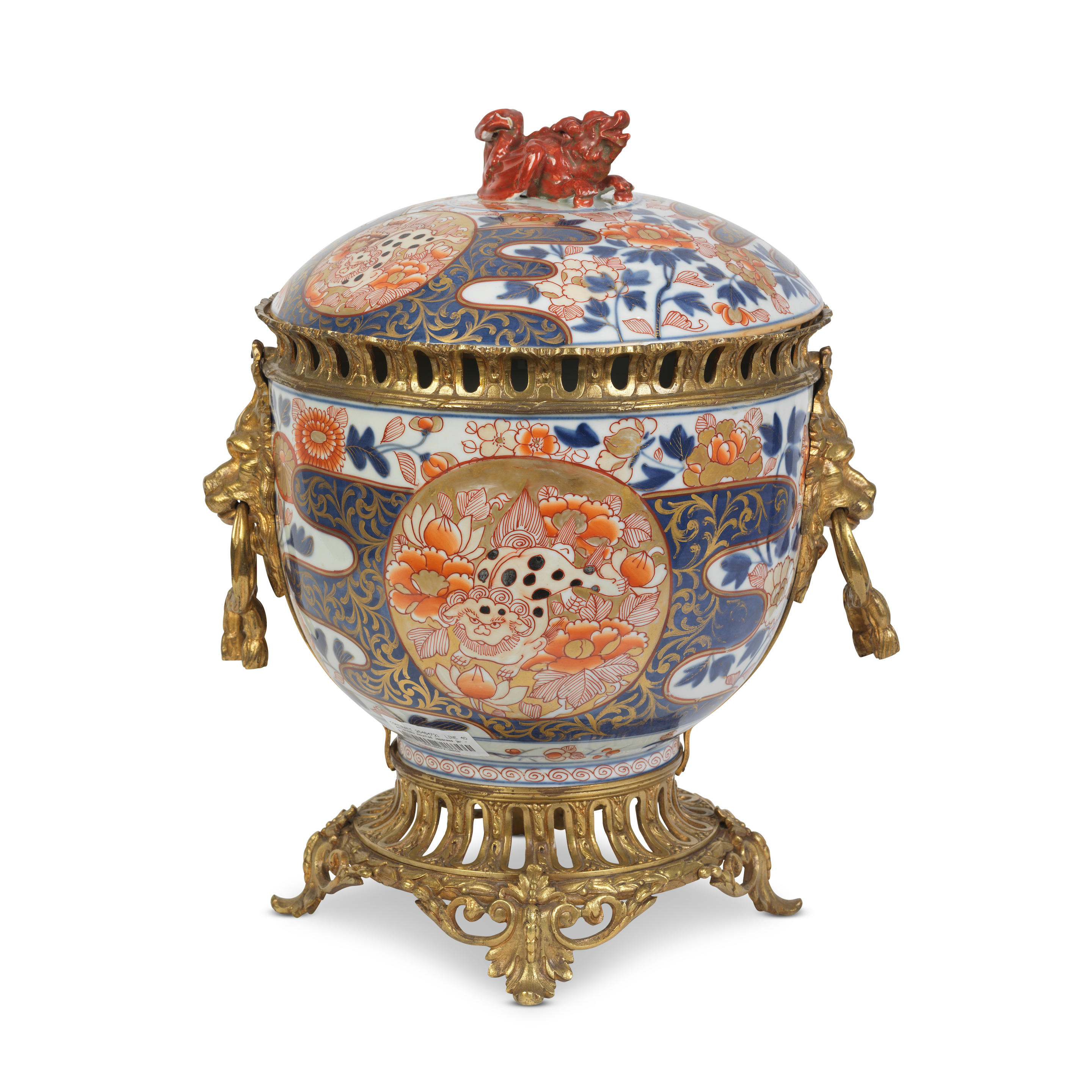 Appraisal: A FRENCH GILT BRONZE MOUNTED JAPANESE IMARI PORCELAIN BOWL AND