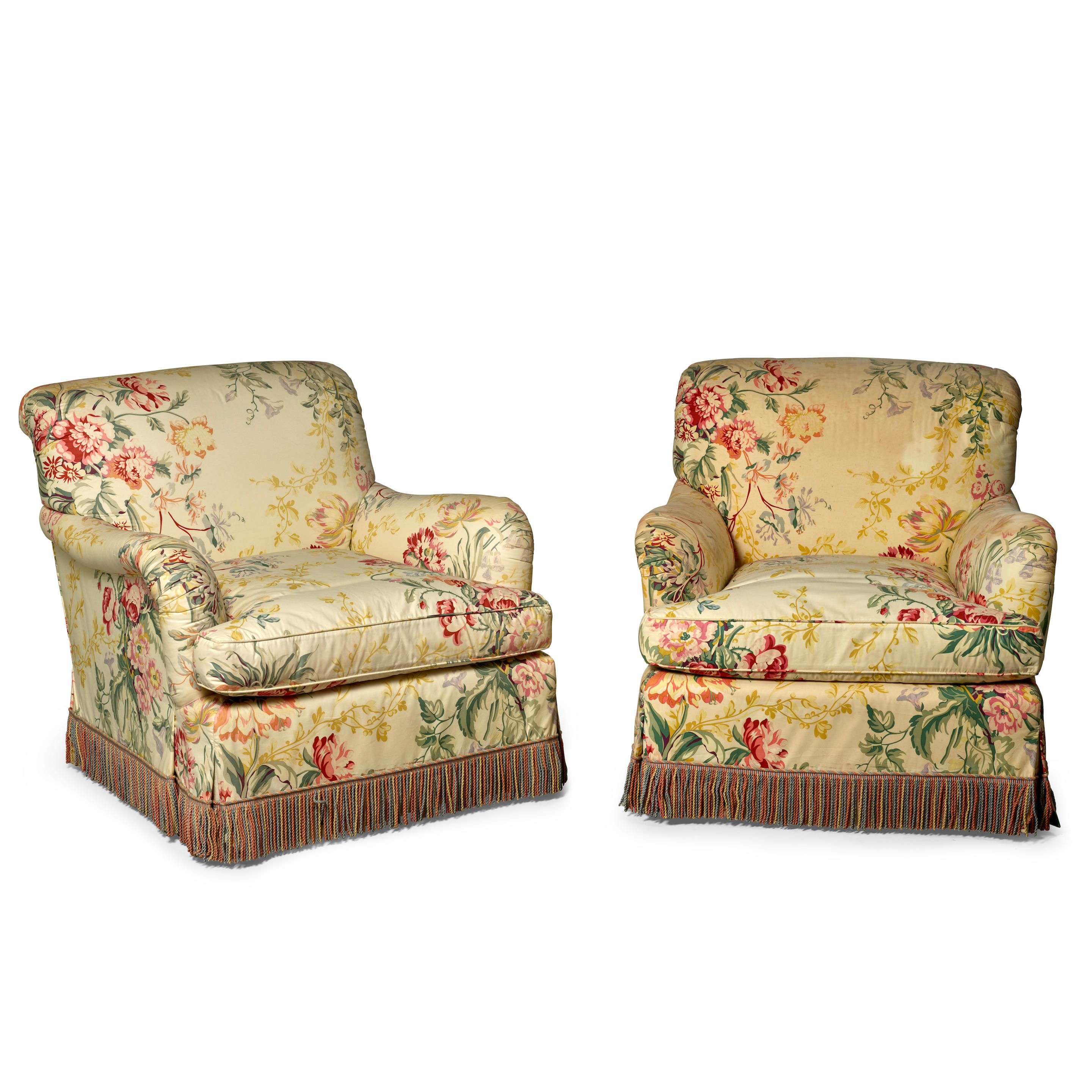 Appraisal: A PAIR OF CUSTOM MARIO BUATTA CHINTZ UPHOLSTERED ARMCHAIRS th