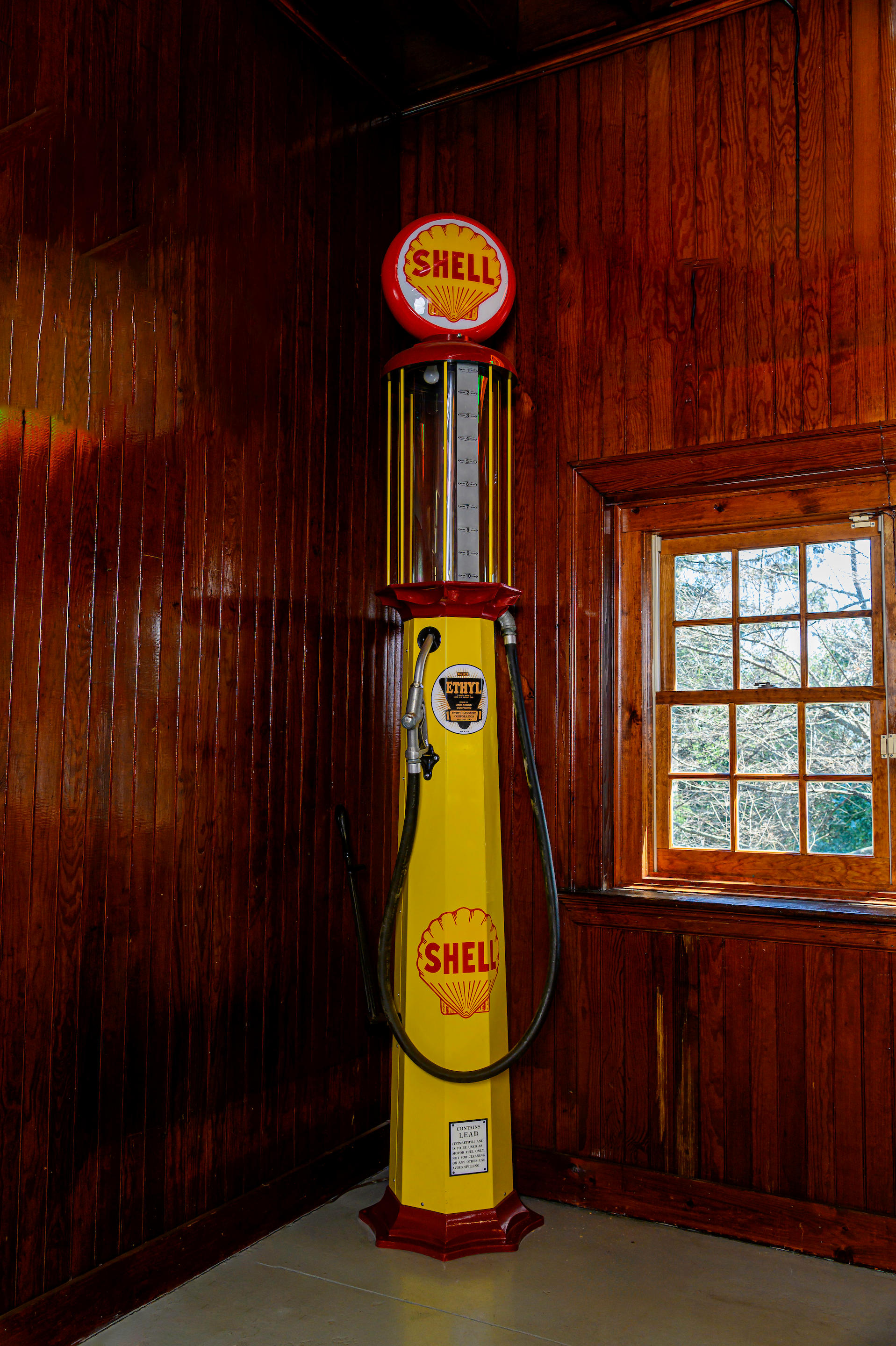 Appraisal: A LARGE SHELL ETHYL BOWSER LIGHT-HOUSE TYPE GAS PUMP Restored