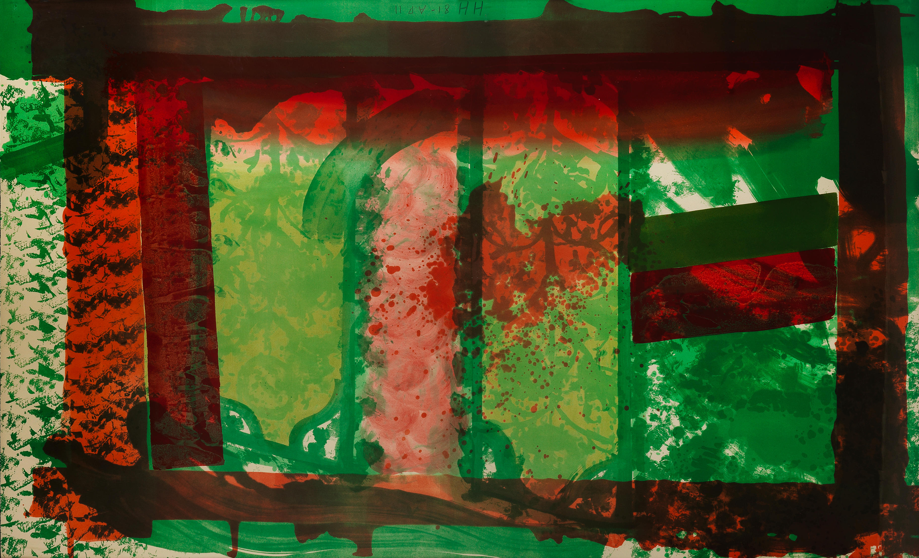 Appraisal: SIR HOWARD HODGKIN BRITISH - Bleeding Heenk Lithograph in colours