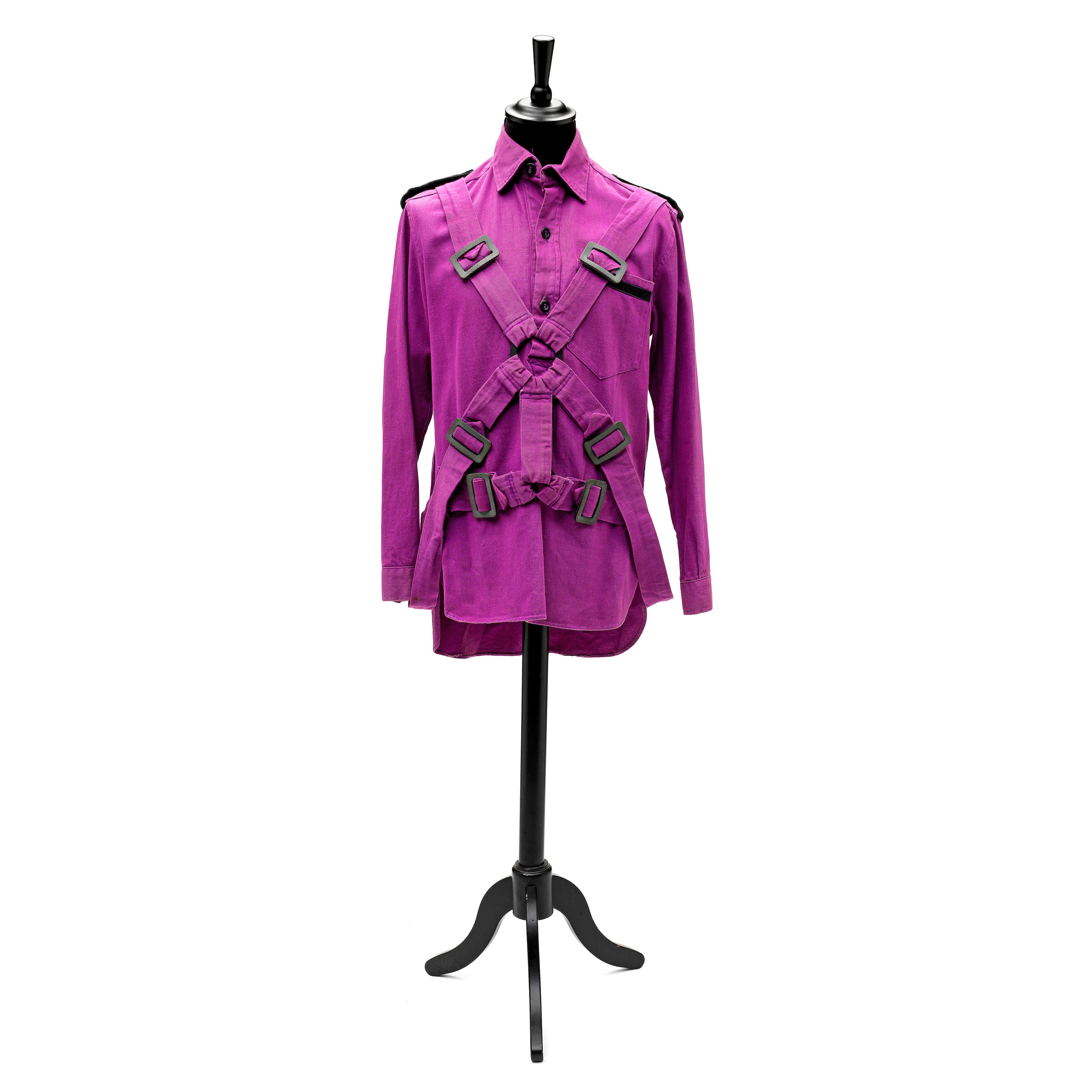 Appraisal: VIVIENNE WESTWOOD MALCOLM MCLAREN A PURPLE PARACHUTE SHIRT in purple