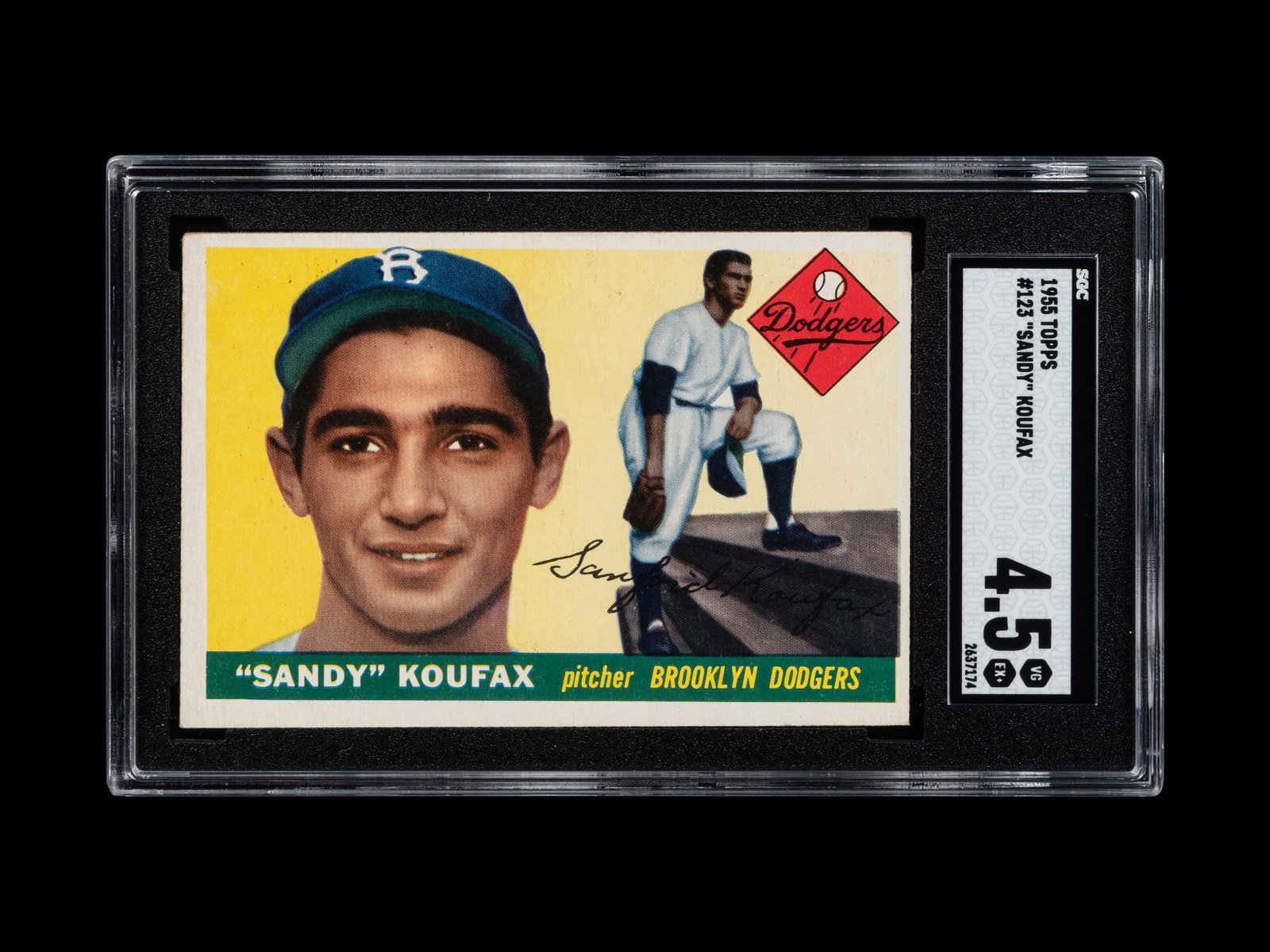 Appraisal: A Topps Sandy Koufax Rookie Baseball Card No SGC VG