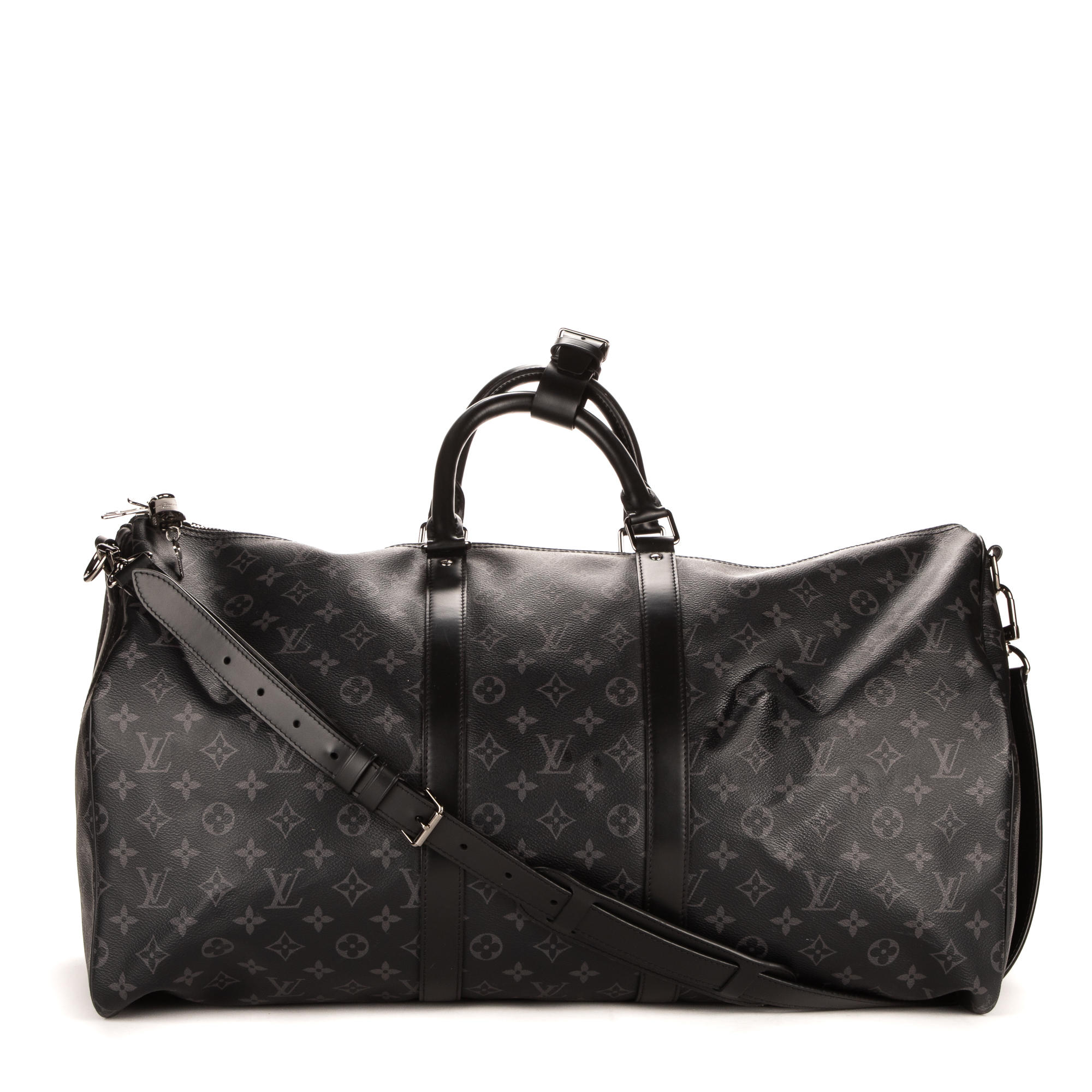 Appraisal: LOUIS VUITTON ANN E SAC KEEPALL BANDOULI RE EN TOILE