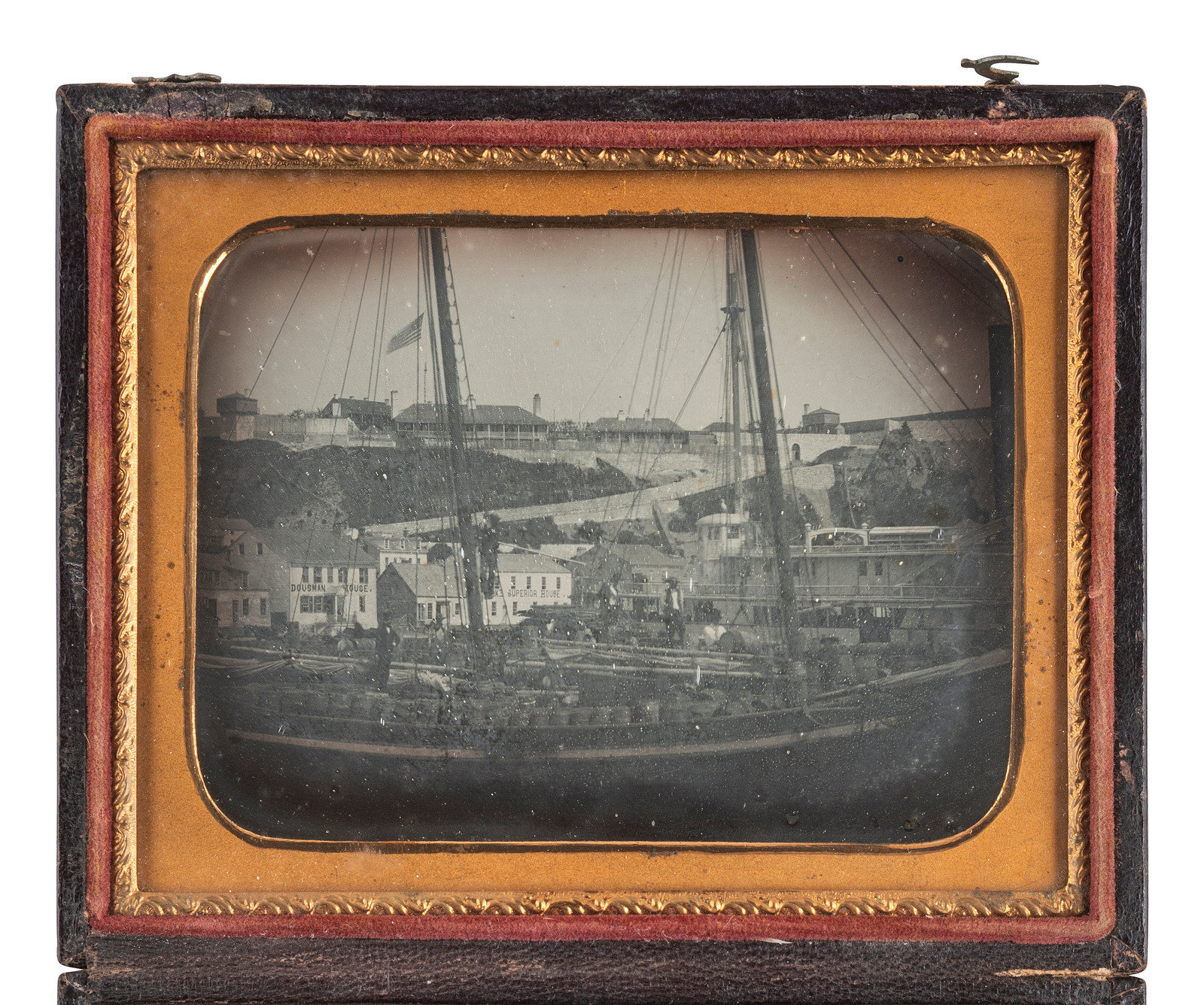 Appraisal: EARLY PHOTOGRAPHY Quarter plate daguerreotype possibly the earliest known photograph