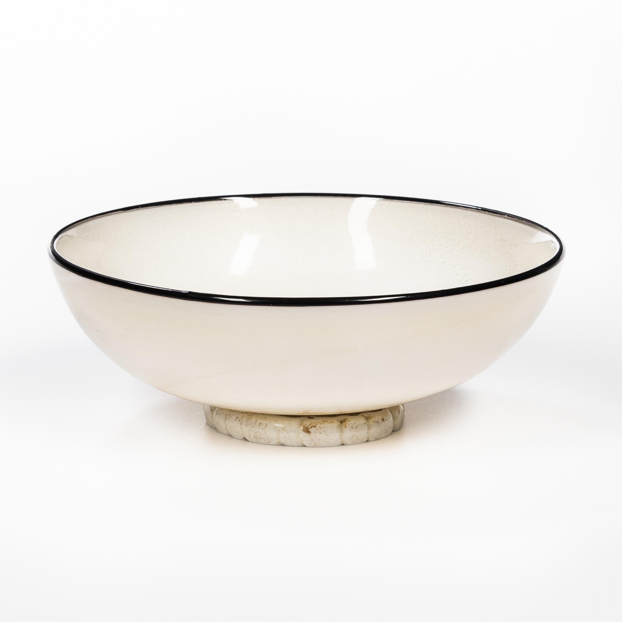 Appraisal: MURANO GLASS LOW BOWL POSSIBLY BY ARCHIMEDE SEGUSO circa paper