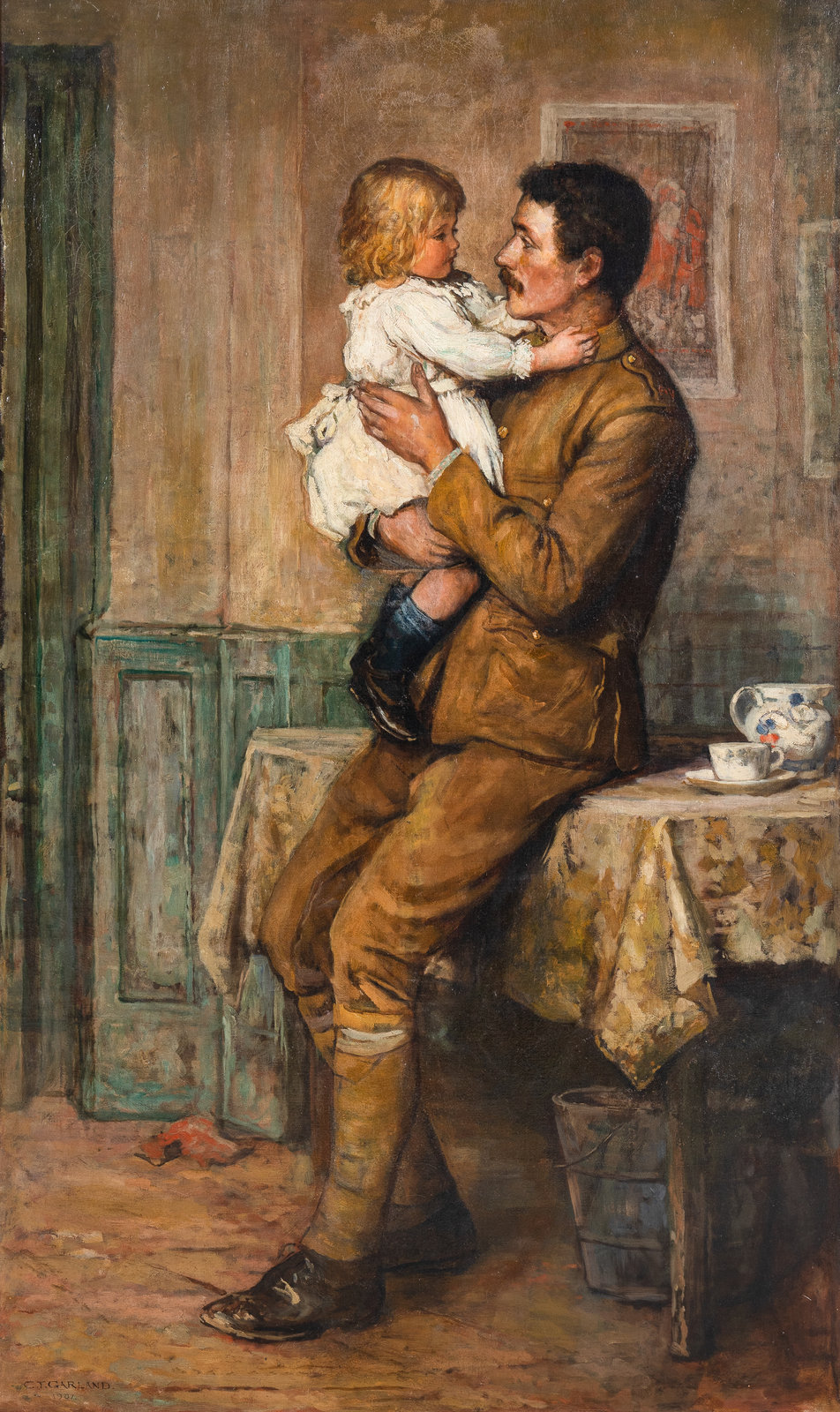 Appraisal: Charles Trevor Garland British - Father and Daughter oil on