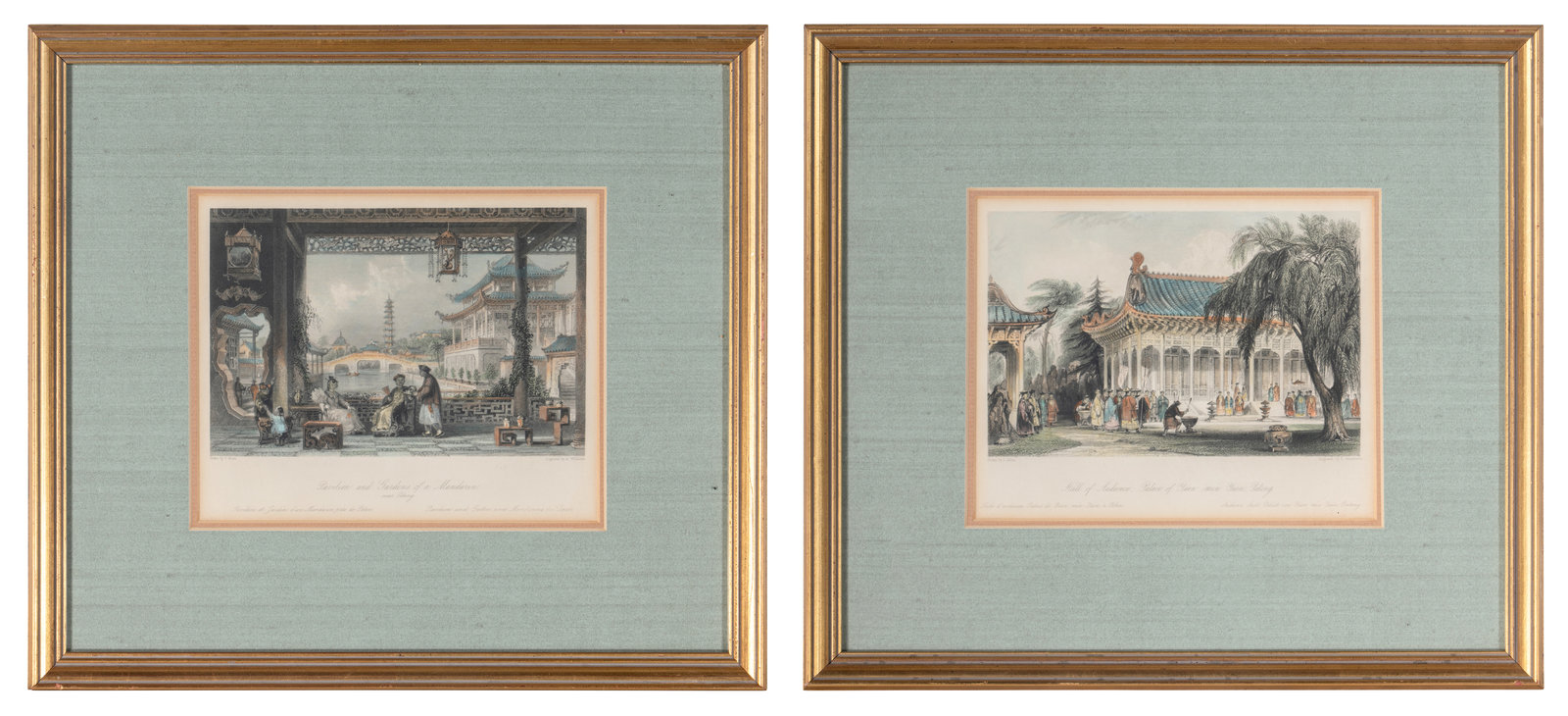 Appraisal: Two Etchings by Thomas Allom - from China in a