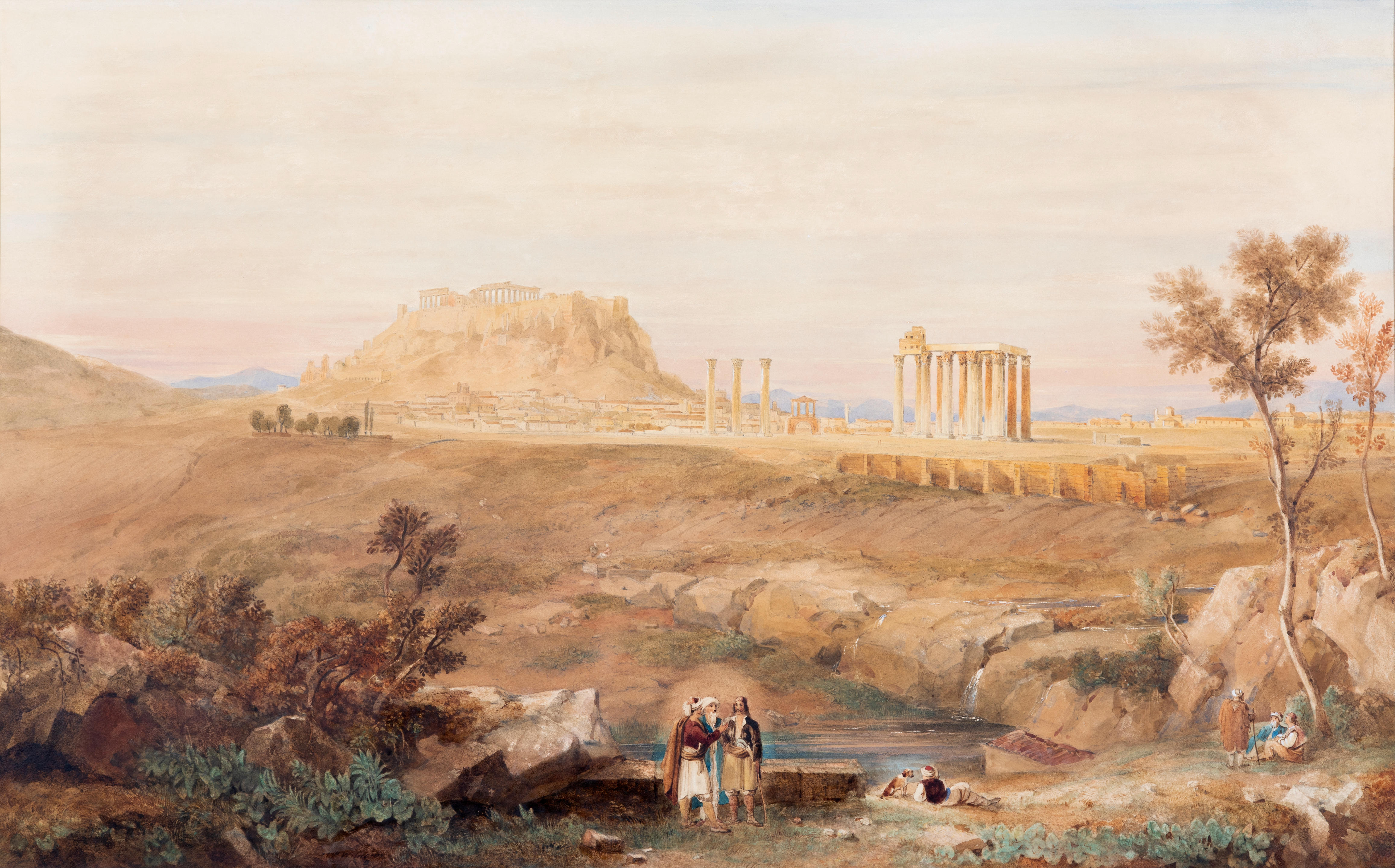 Appraisal: HUGH WILLIAM GRECIAN WILLIAMS BRITISH - Vue d'Ath nes avec