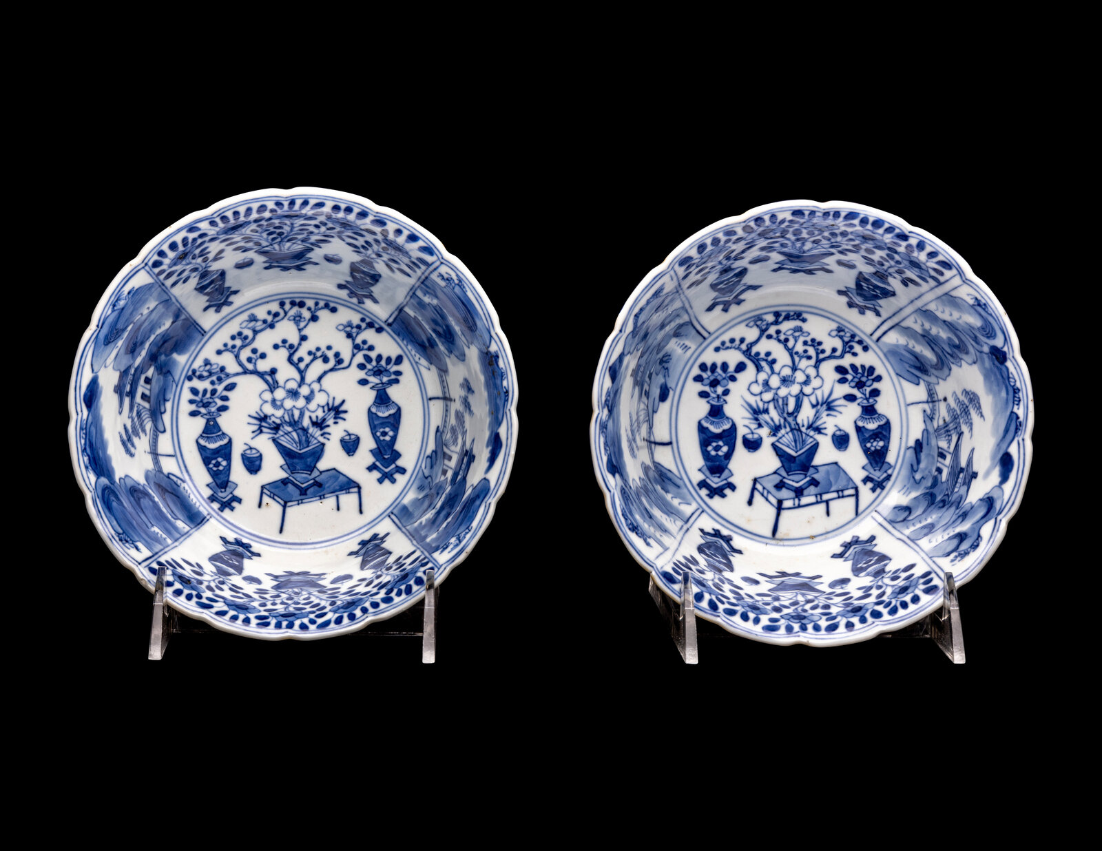 Appraisal: A Chinese Cafe-Au-Lait Glazed and Blue and White Decorated Porcelain