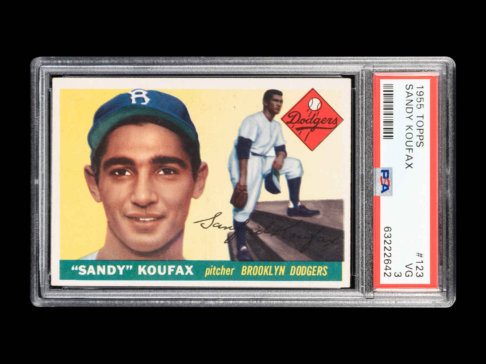 Appraisal: A Topps Sandy Koufax Rookie Baseball Card No PSA VG