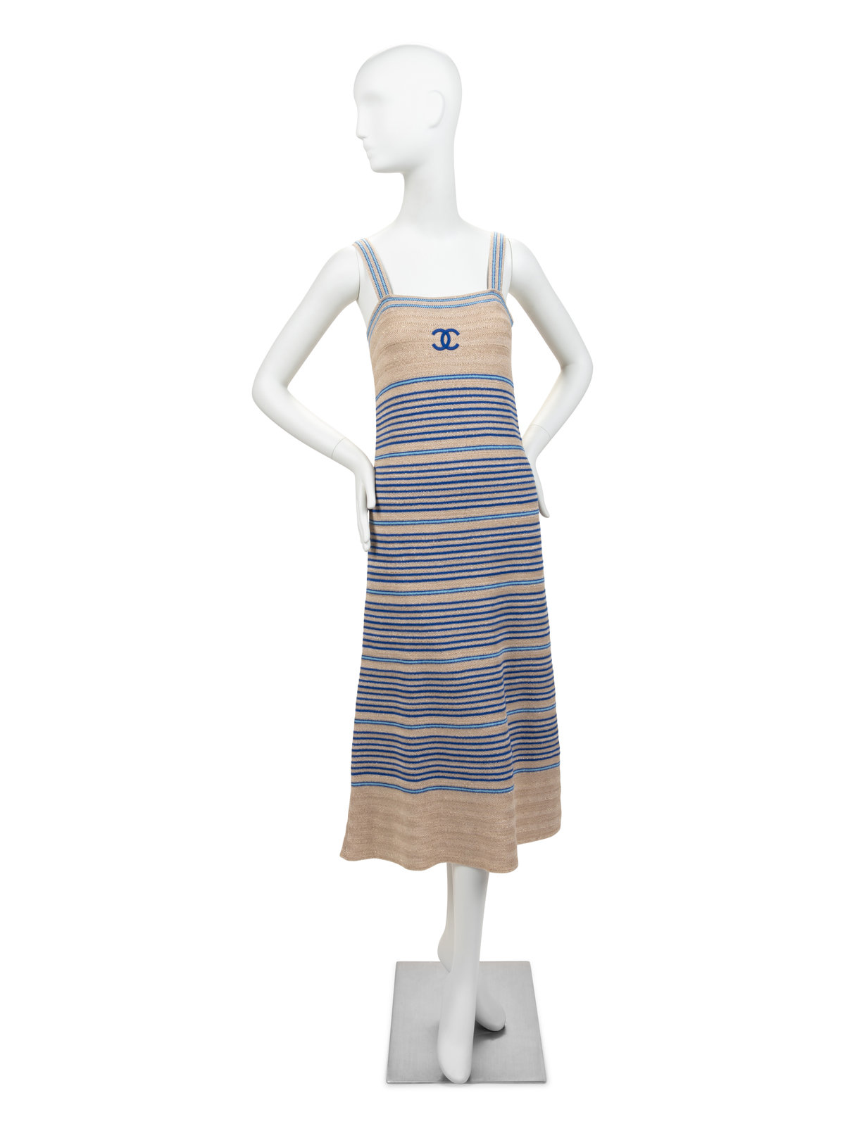 Appraisal: Chanel Dress Cruise Tan linen cashmere blend woven sleeveless midi