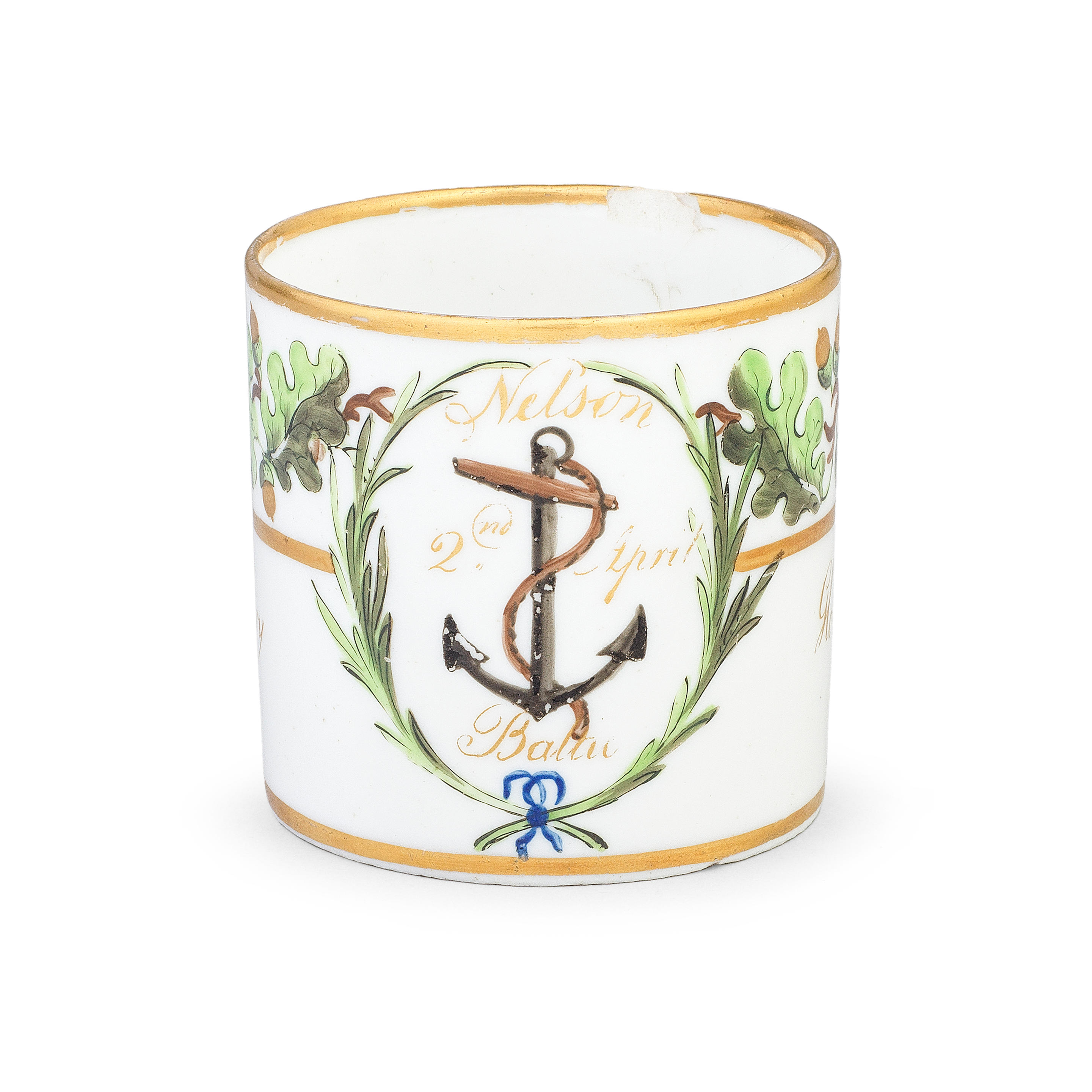 Appraisal: A LONDON-DECORATED PARIS COFFEE CAN FROM THE 'BALTIC SERVICE' CIRCA