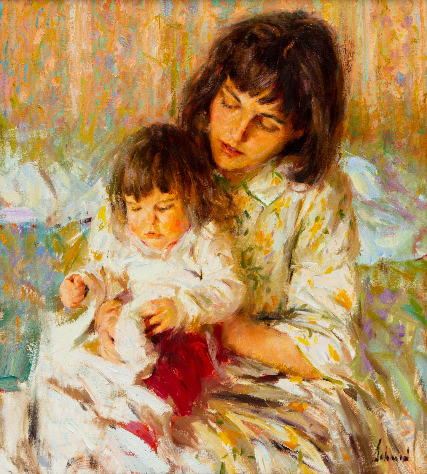 Appraisal: Richard Schmid American - Jan amp Bettina oil on canvas