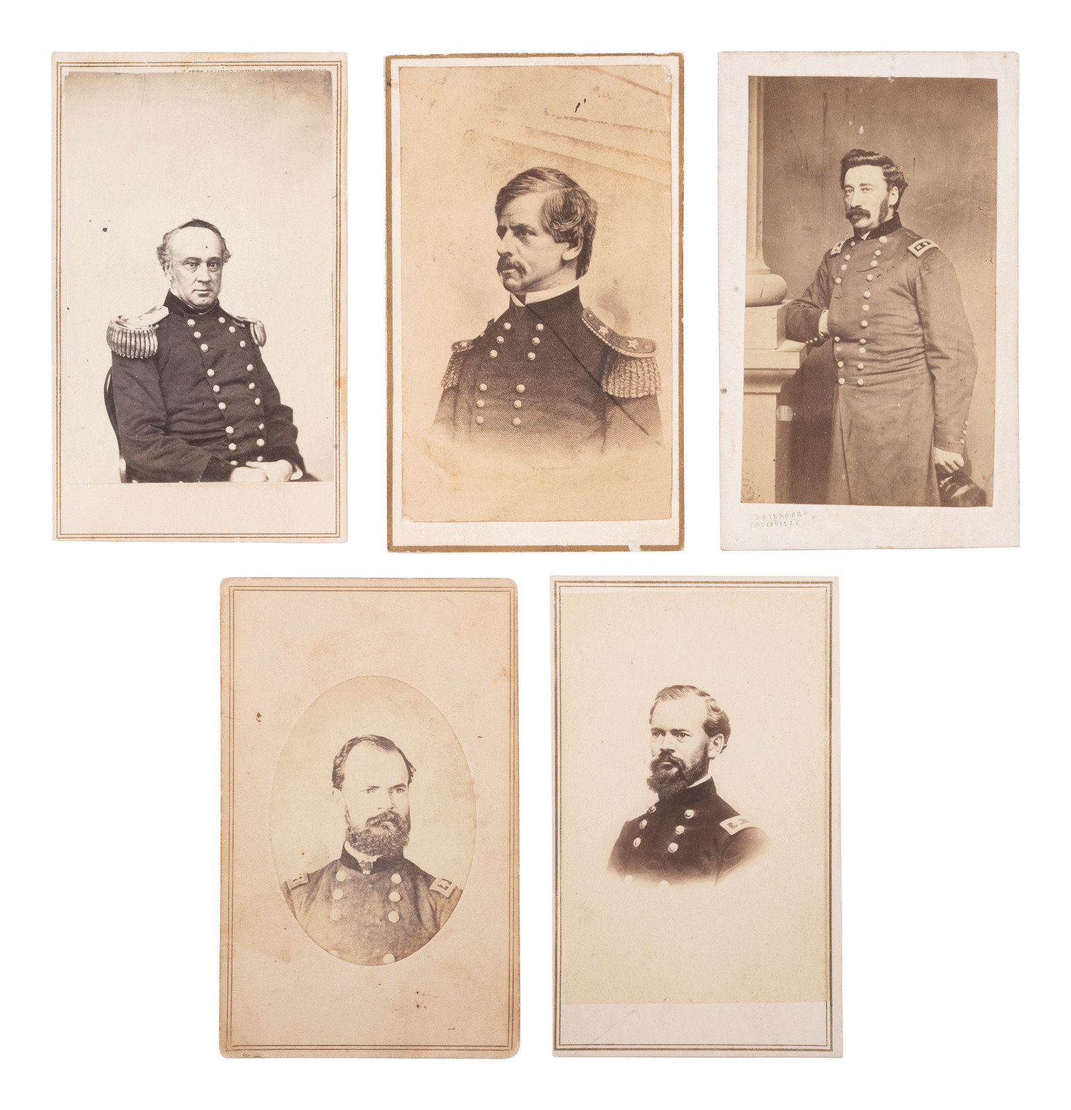 Appraisal: CIVIL WAR CDVs of Union and Confederate generals many from