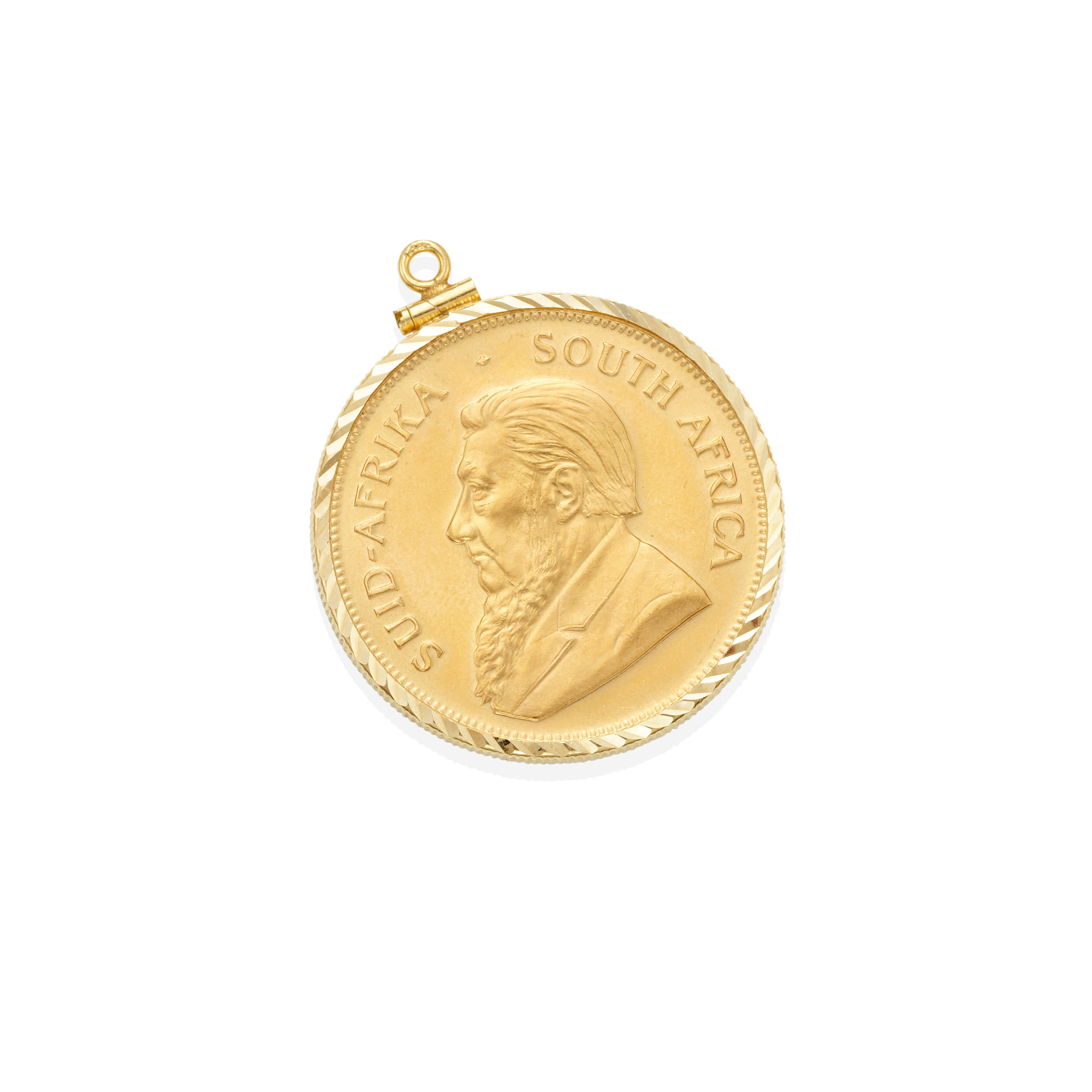 Appraisal: A K GOLD AND K GOLD COIN PENDANT Featuring a