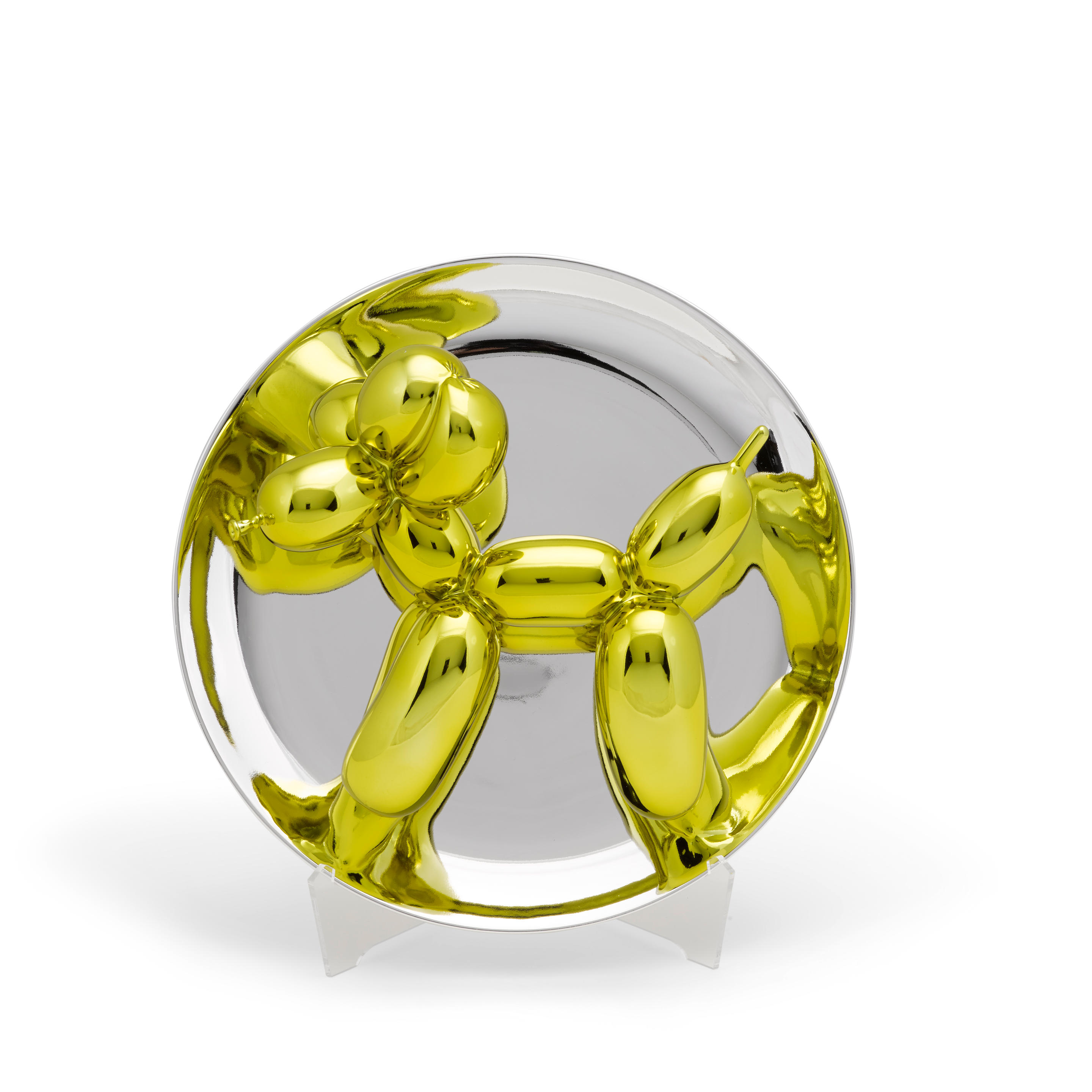 Appraisal: JEFF KOONS BORN Balloon Dog Yellow Metallic porcelain multiple with