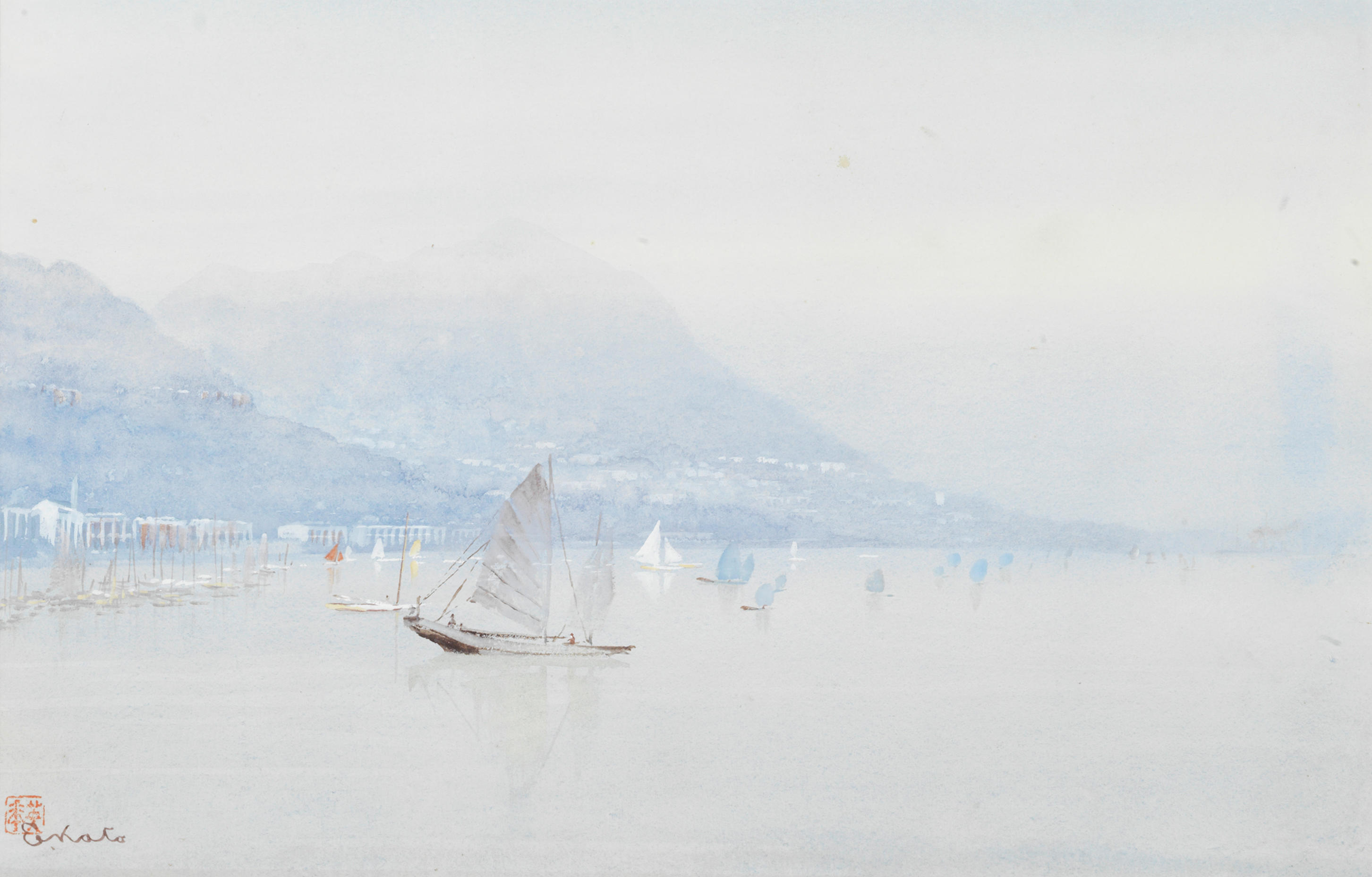 Appraisal: EIKA KATO JAPANESE - View of Hong Kong harbour signed