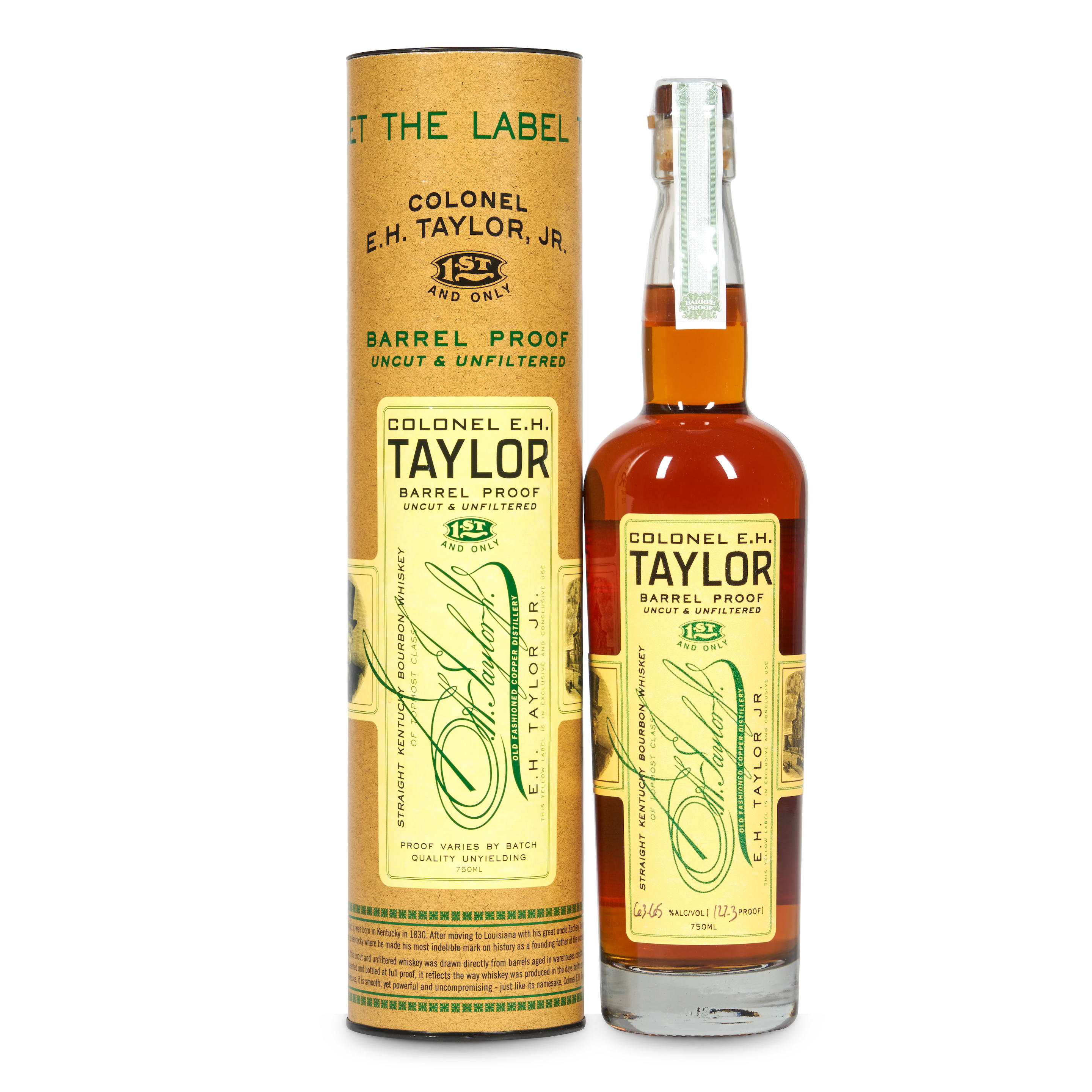 Appraisal: COLONEL EH TAYLOR BARREL PROOF ML BOTTLE Colonel EH Taylor