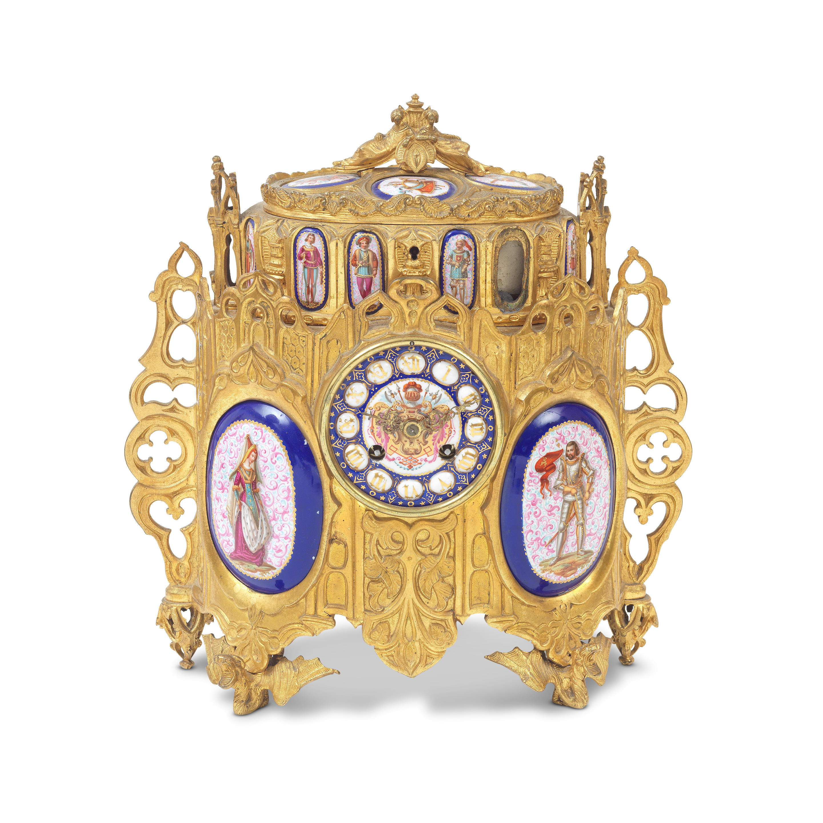 Appraisal: A THIRD QUARTER TH CENTURY FRENCH GILT BRONZE AND PORCELAIN