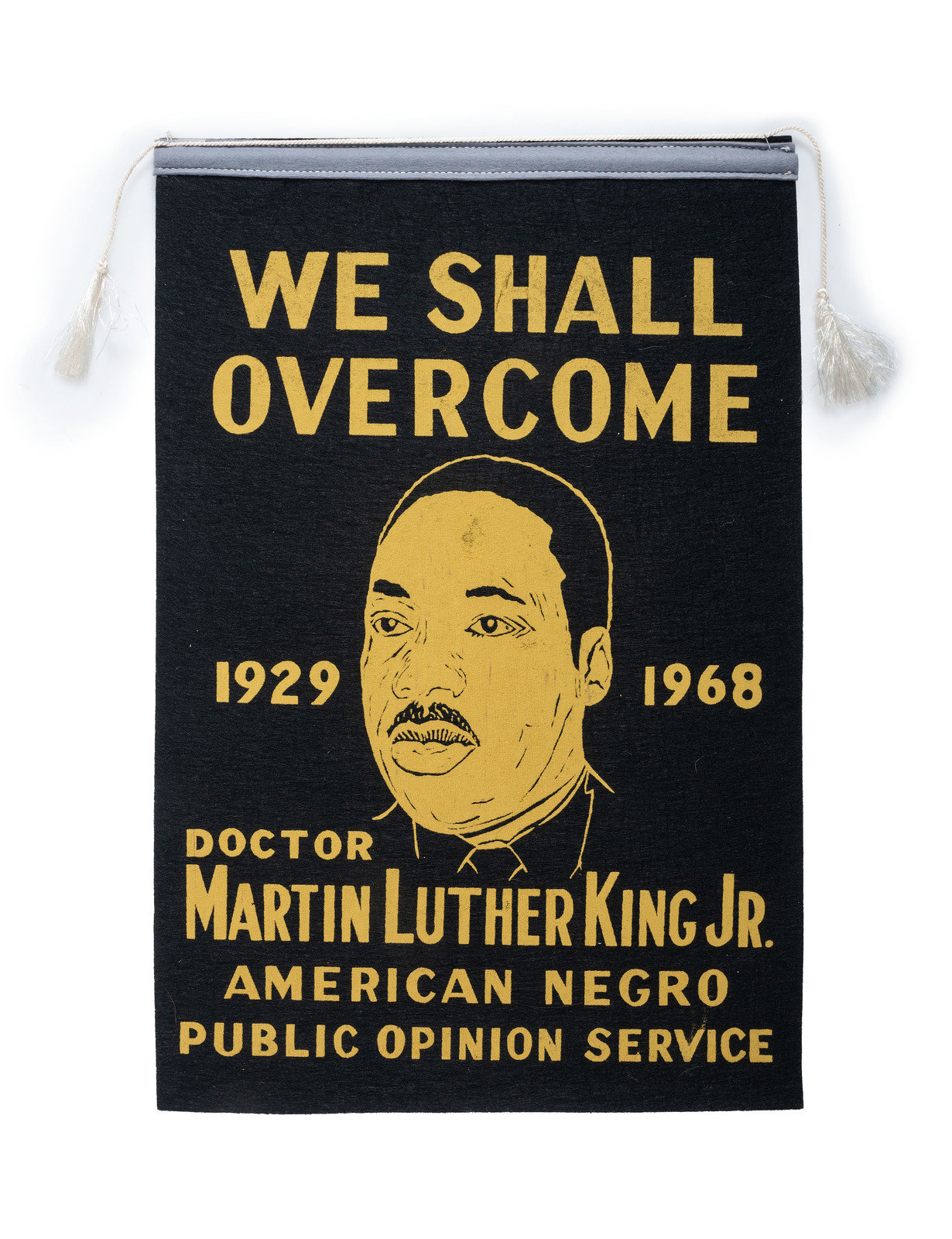 Appraisal: KING Martin Luther Jr - We Shall Overcome memorial banner