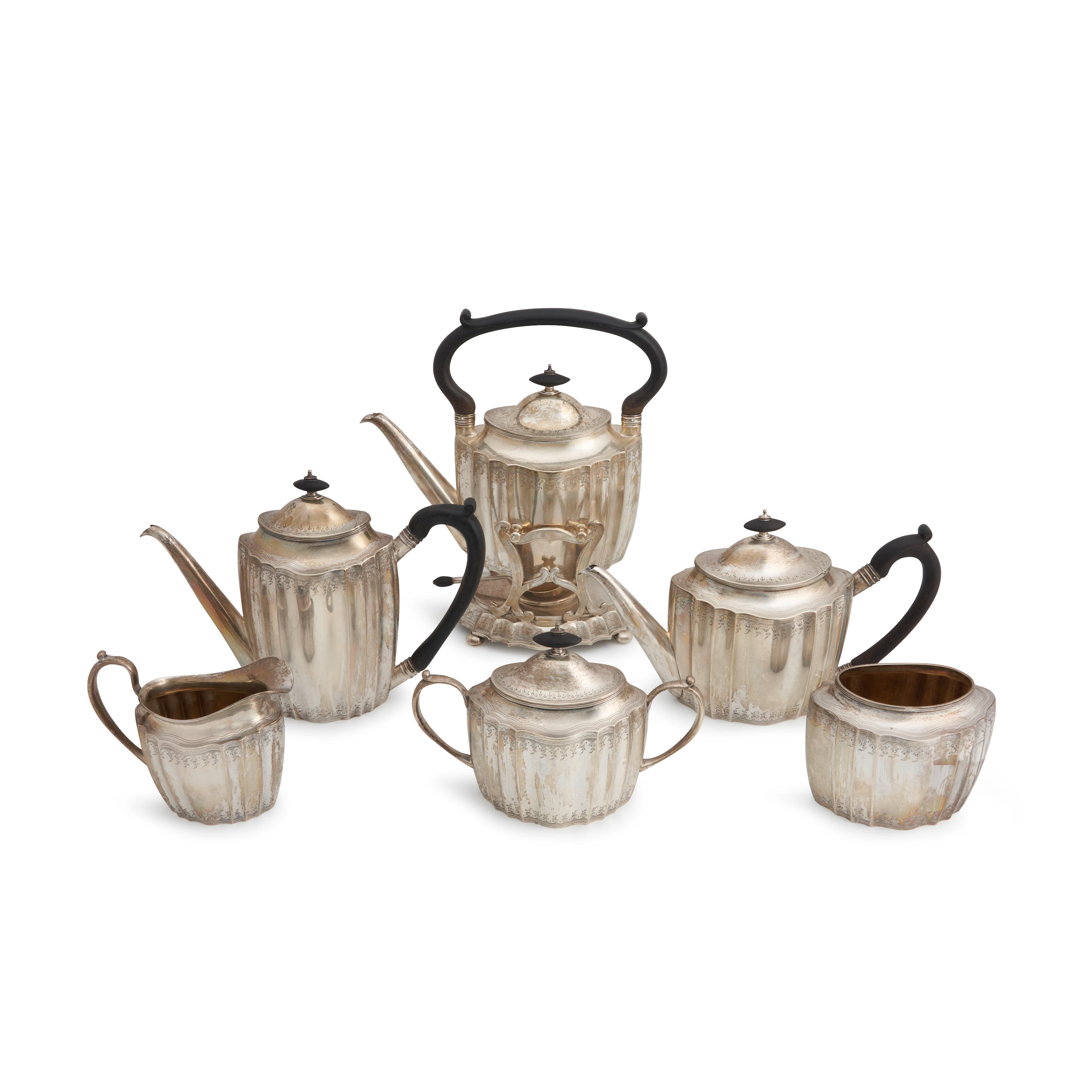 Appraisal: SIX-PIECE MARCUS CO STERLING SILVER COFFEE AND TEA SERVICE New