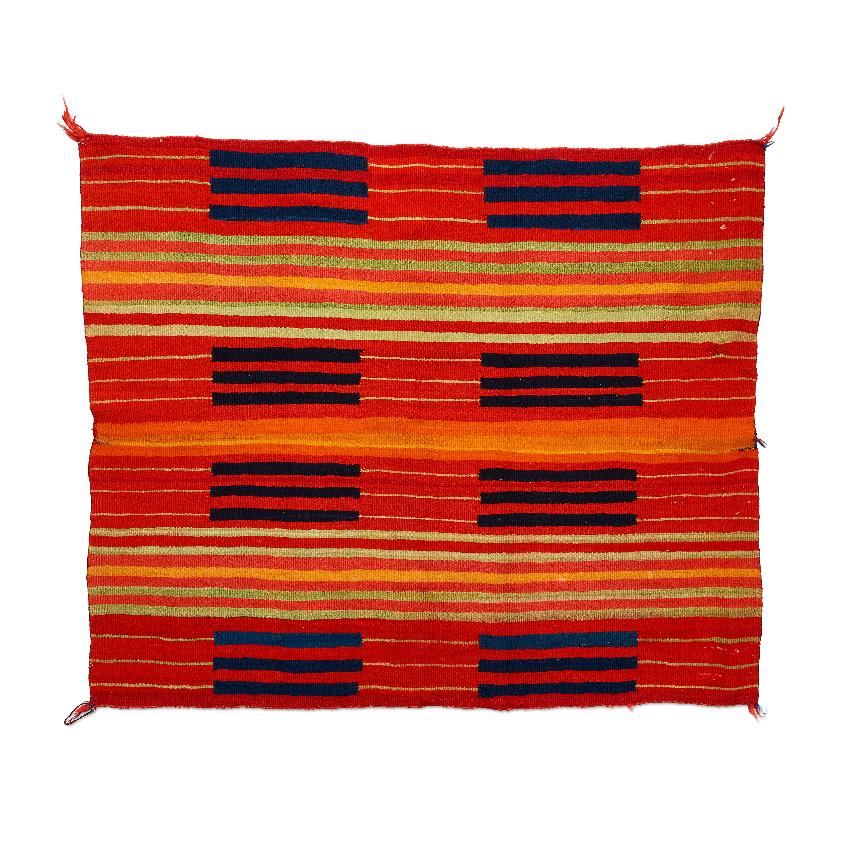 Appraisal: A DIN NAVAJO TRANSITIONAL WOMAN'S CHIEF'S BLANKET VARIANT With a