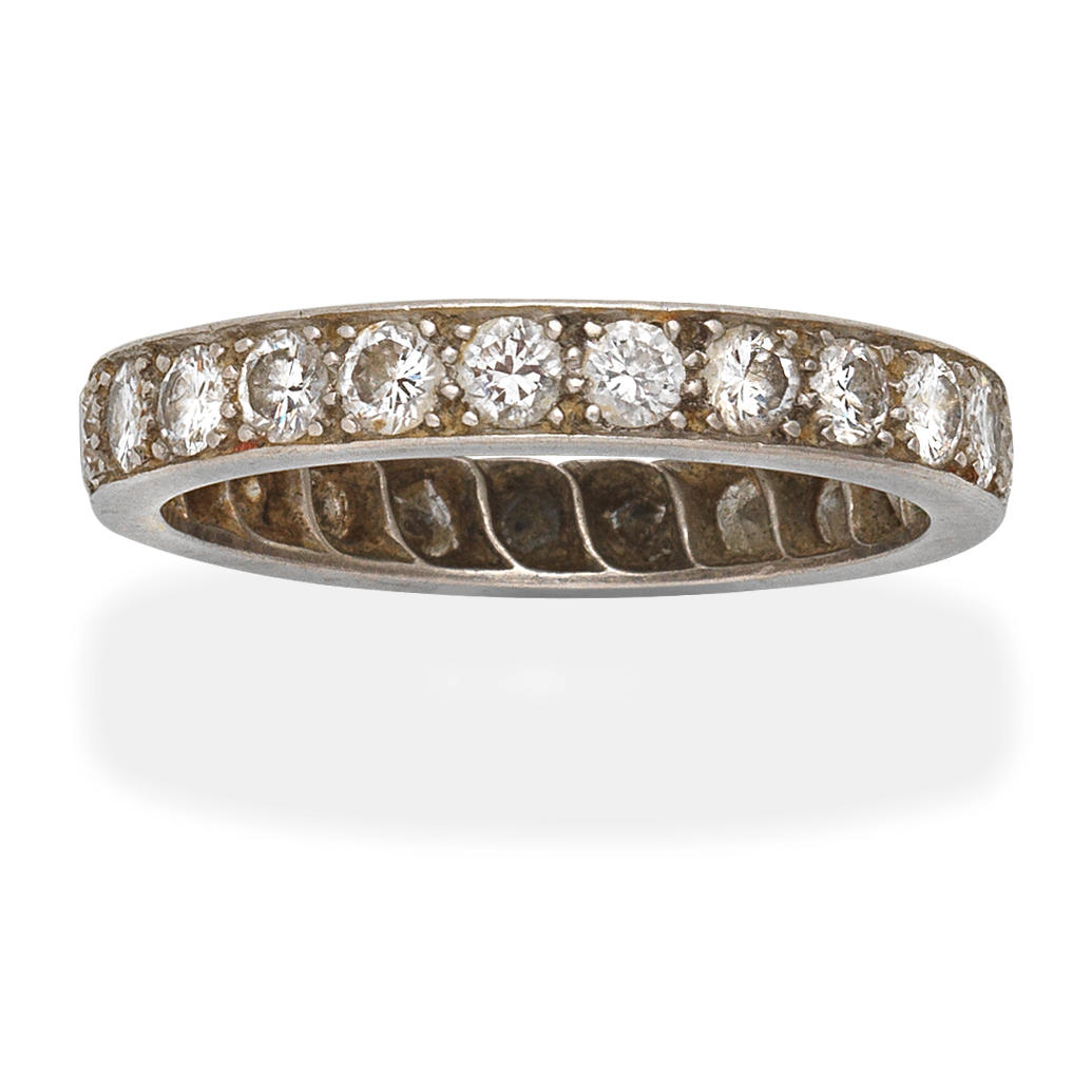 Appraisal: DIAMOND ETERNITY RING Brilliant-cut diamonds diamonds approx cts total ring