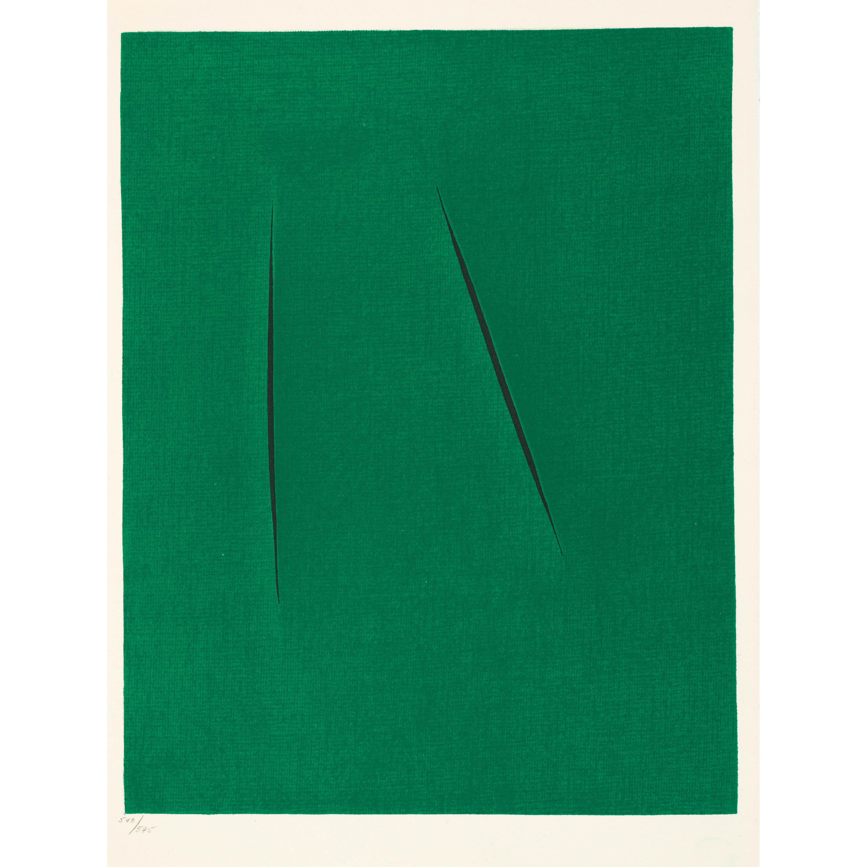 Appraisal: LUCIO FONTANA - Concetto Spaziale from XXe Si cle Lithograph