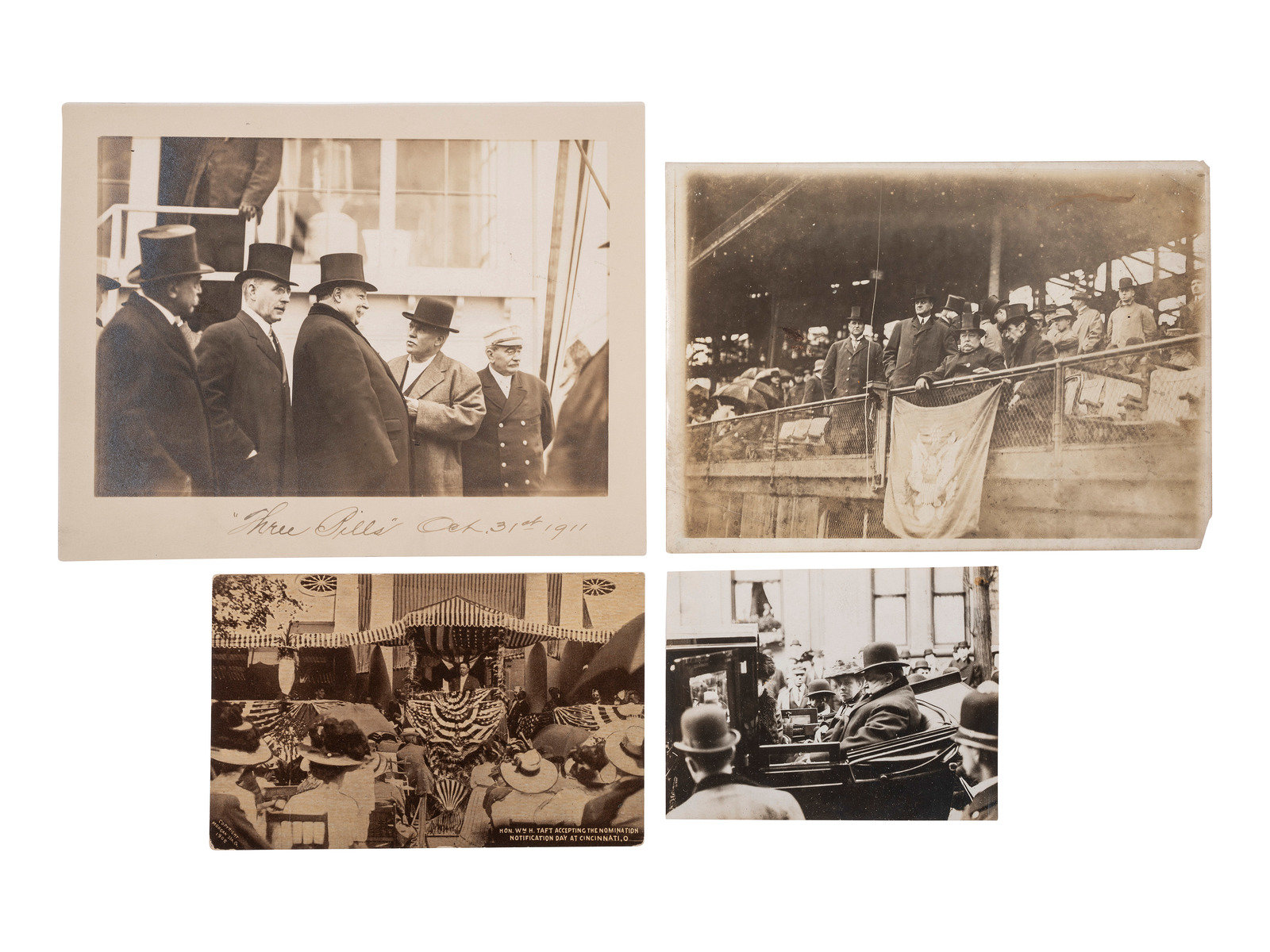 Appraisal: ROOSEVELT Theodore and W H TAFT presidential and campaign photographs