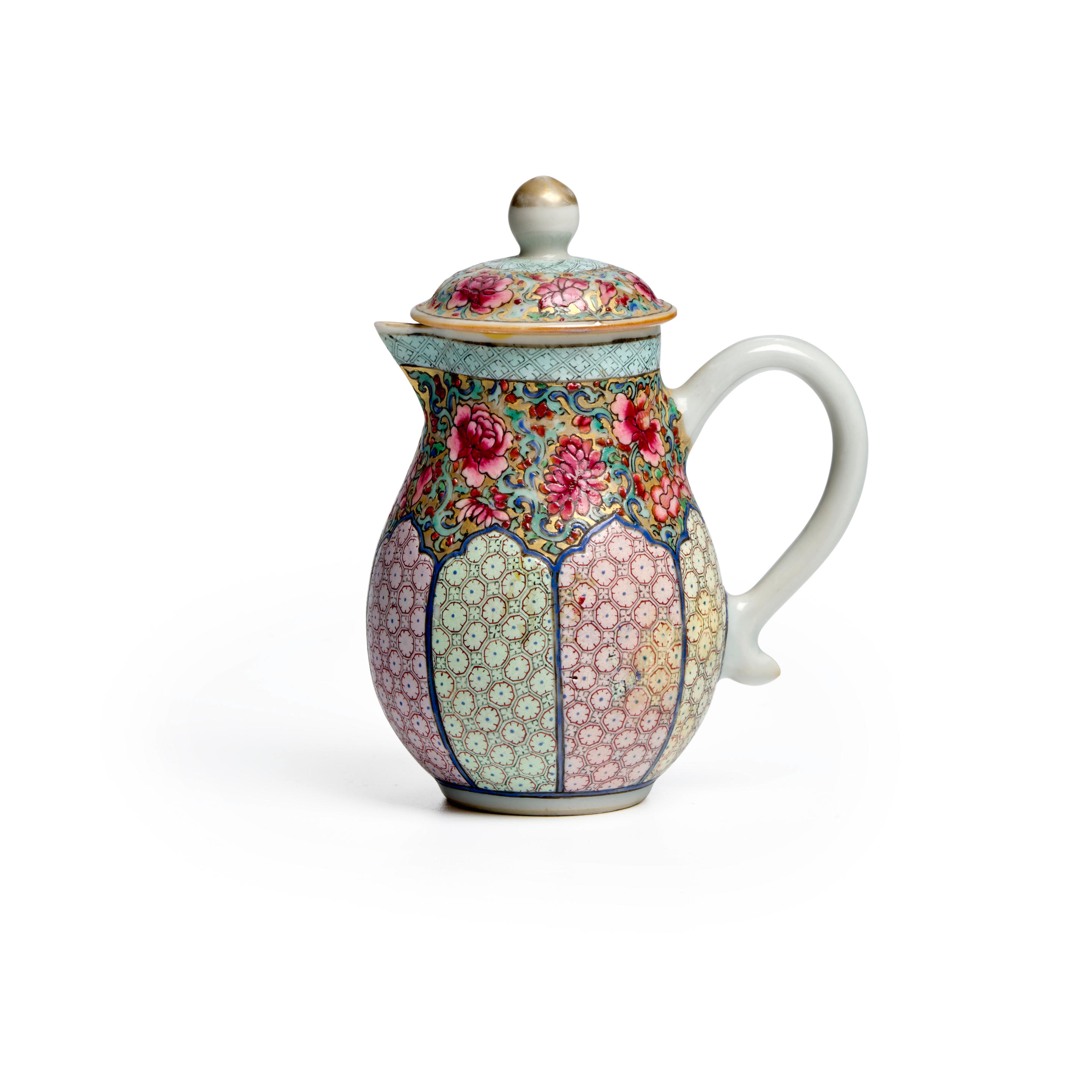 Appraisal: AN EARLY FAMILLE ROSE CREAM JUG AND COVER Yongzheng period