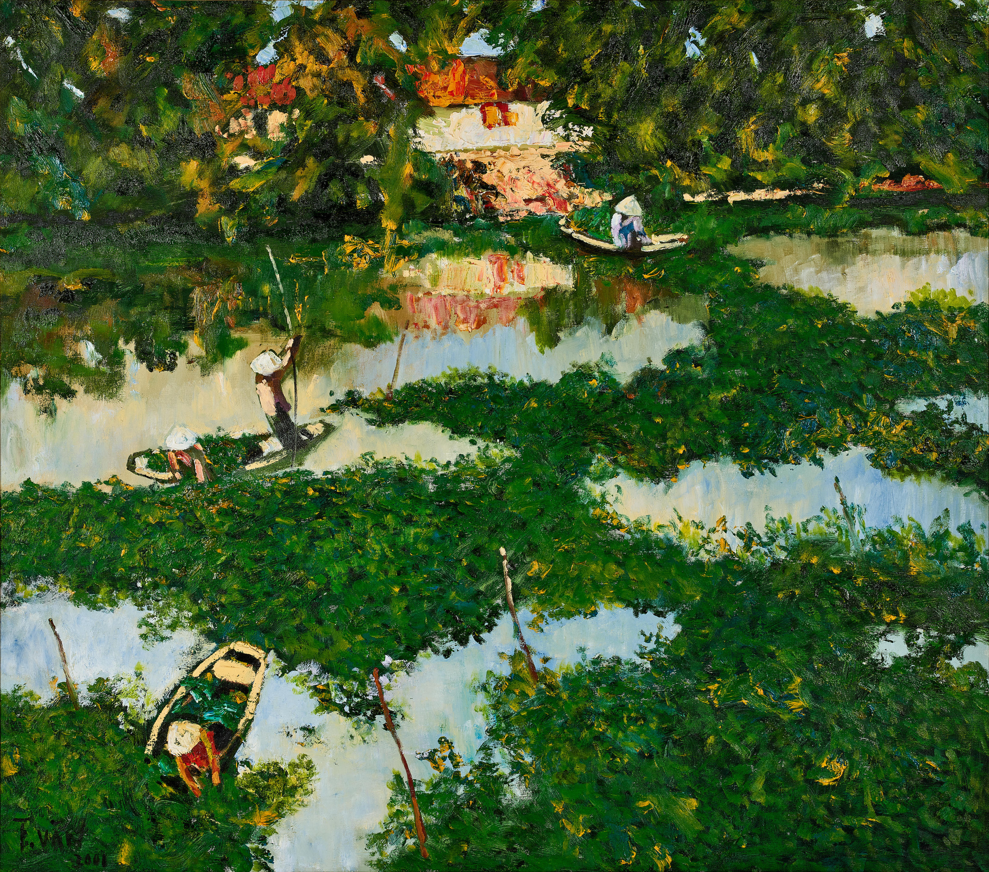 Appraisal: THANH VAN VIETNAMESE BORN On the River signed and dated