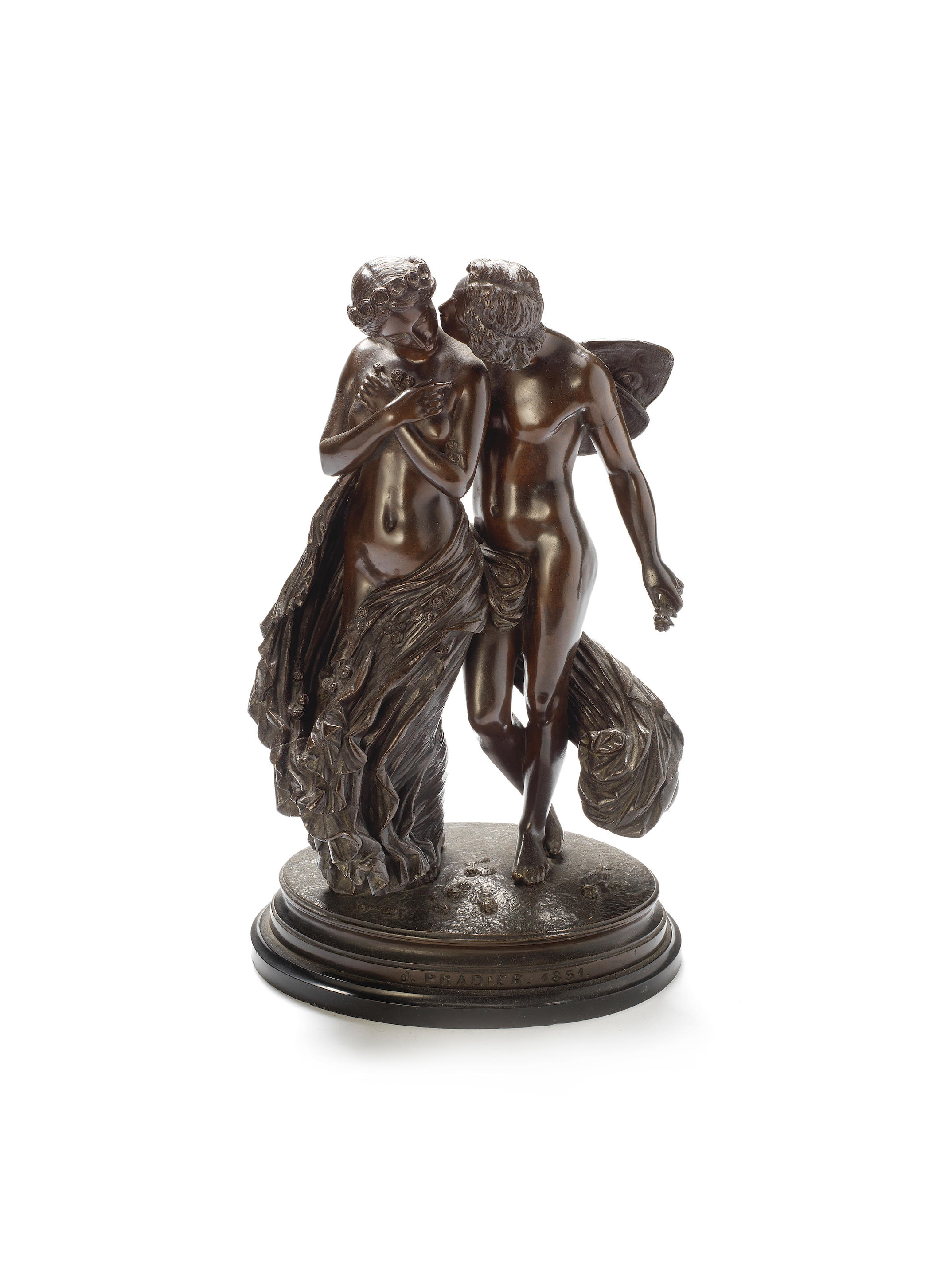 Appraisal: JEAN JACQUES JAMES PRADIER FRENCH - A BRONZE FIGURAL GROUP