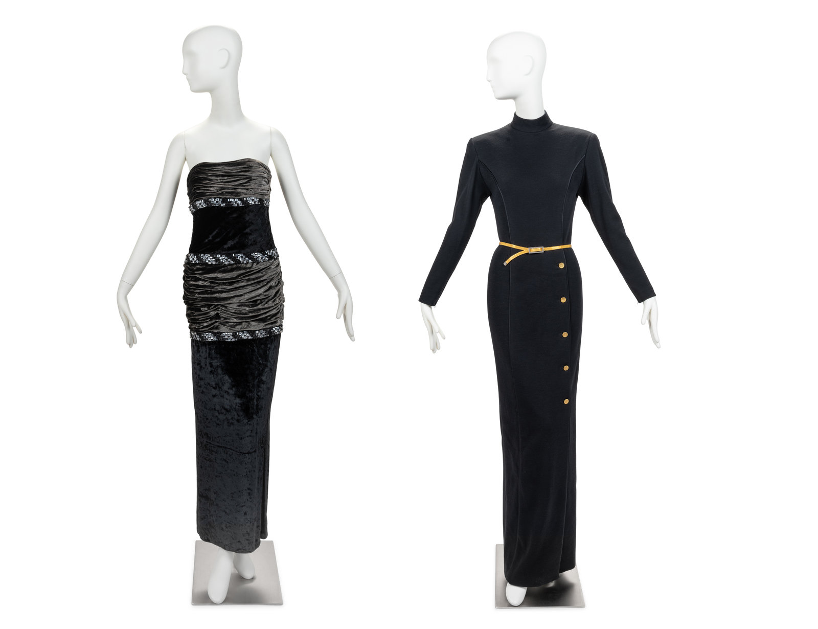 Appraisal: Two Galanos Dresses - s This lot contains two dresses