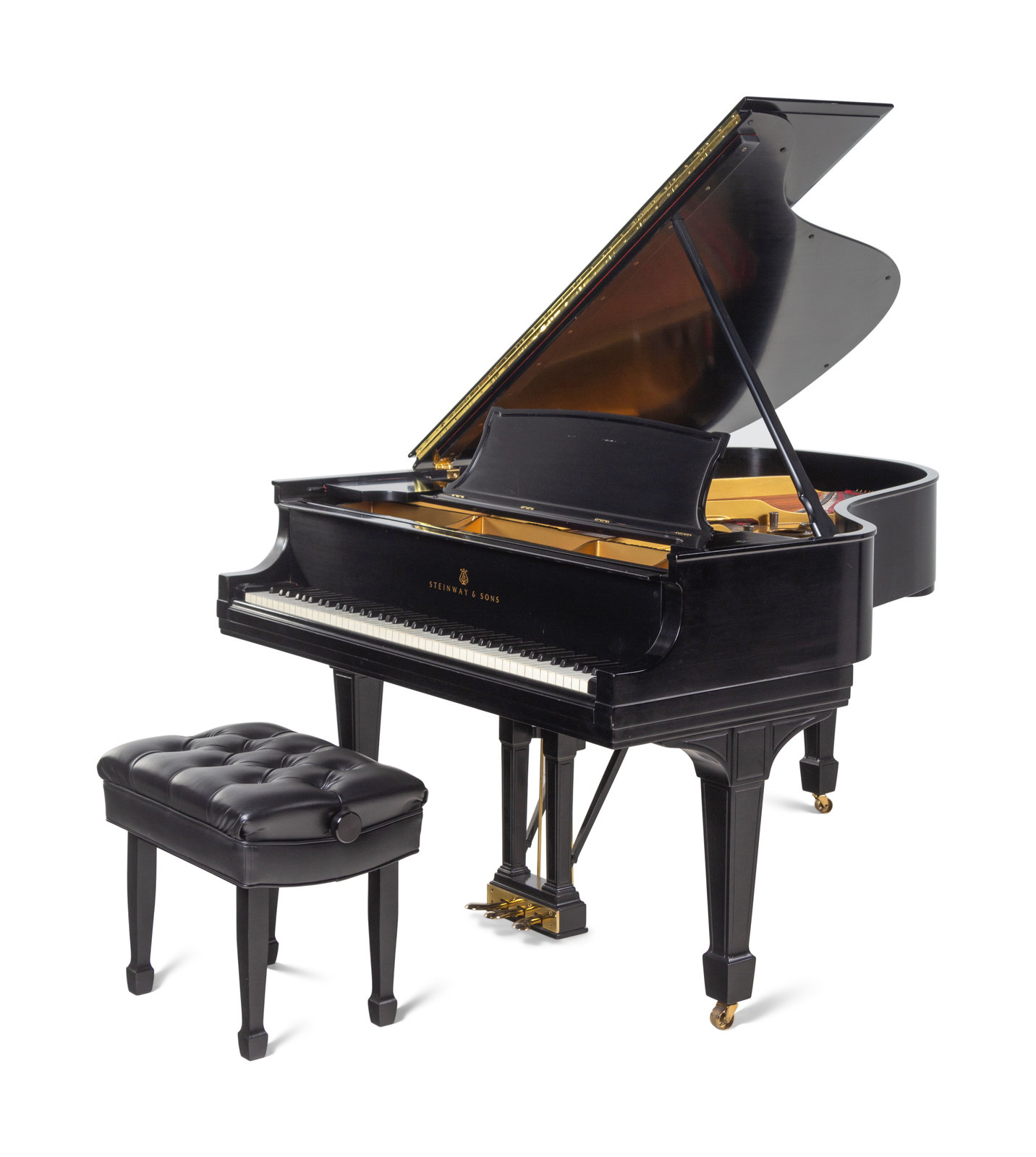 Appraisal: A Steinway and Sons Model L Ebonized Grand Piano serial