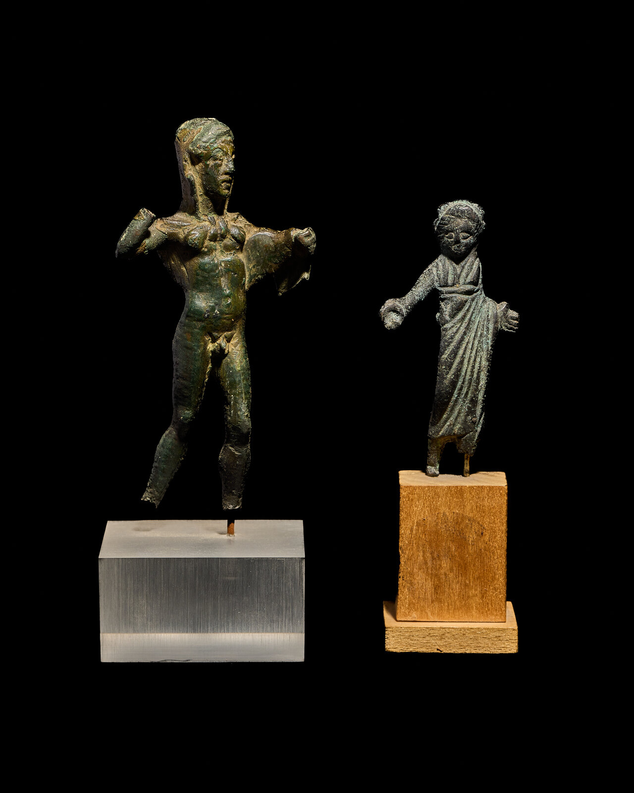 Appraisal: Two Roman Bronze Figures Circa st- rd Century A D