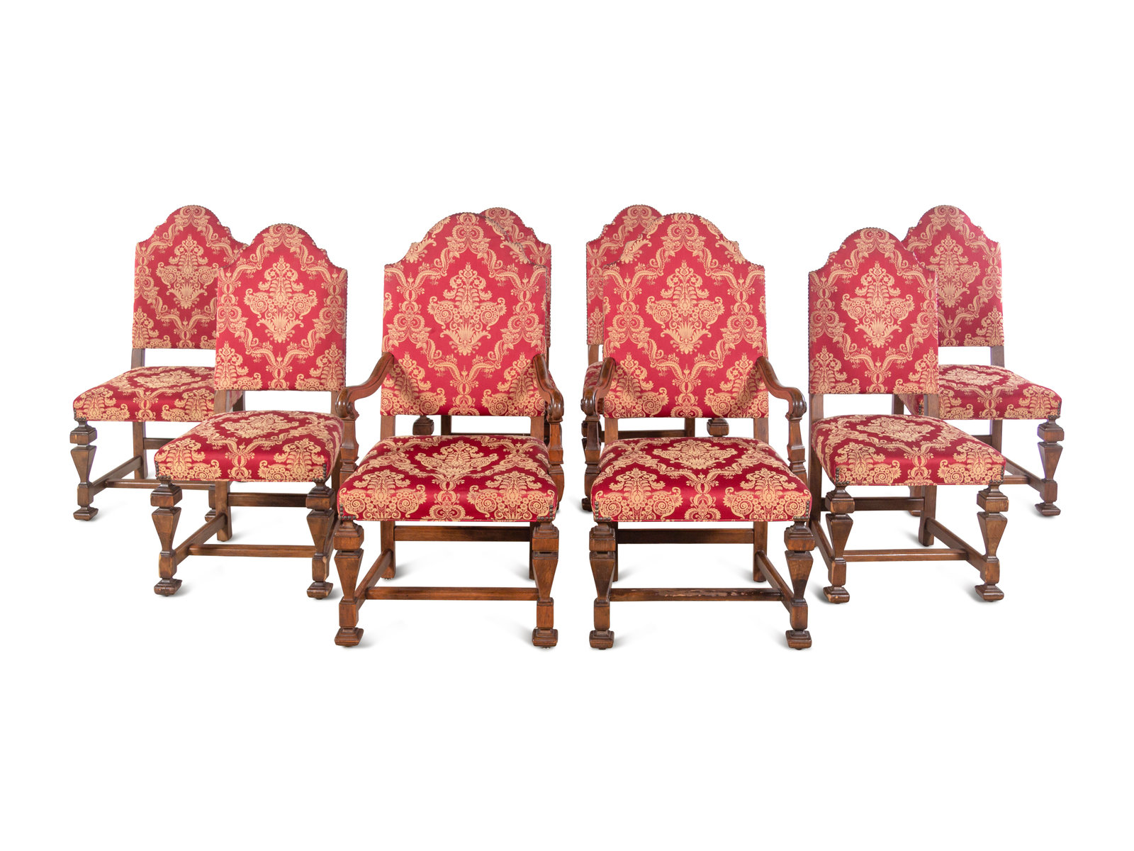 Appraisal: A Set of Eight Renaissance Revival Dining Chairs th Century