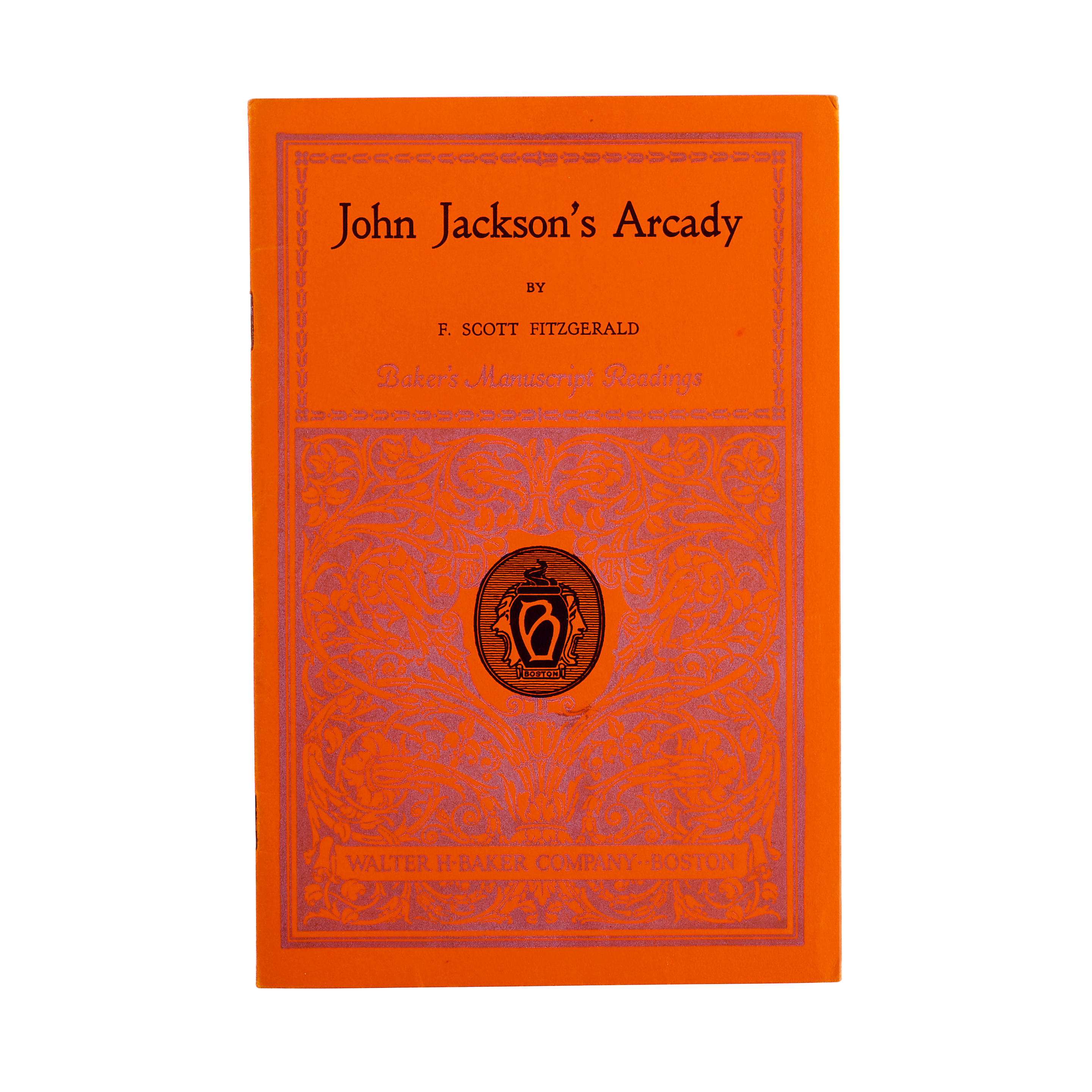 Appraisal: FITZGERALD FRANCIS SCOTT KEY - John Jackson's Arcady Boston Walter