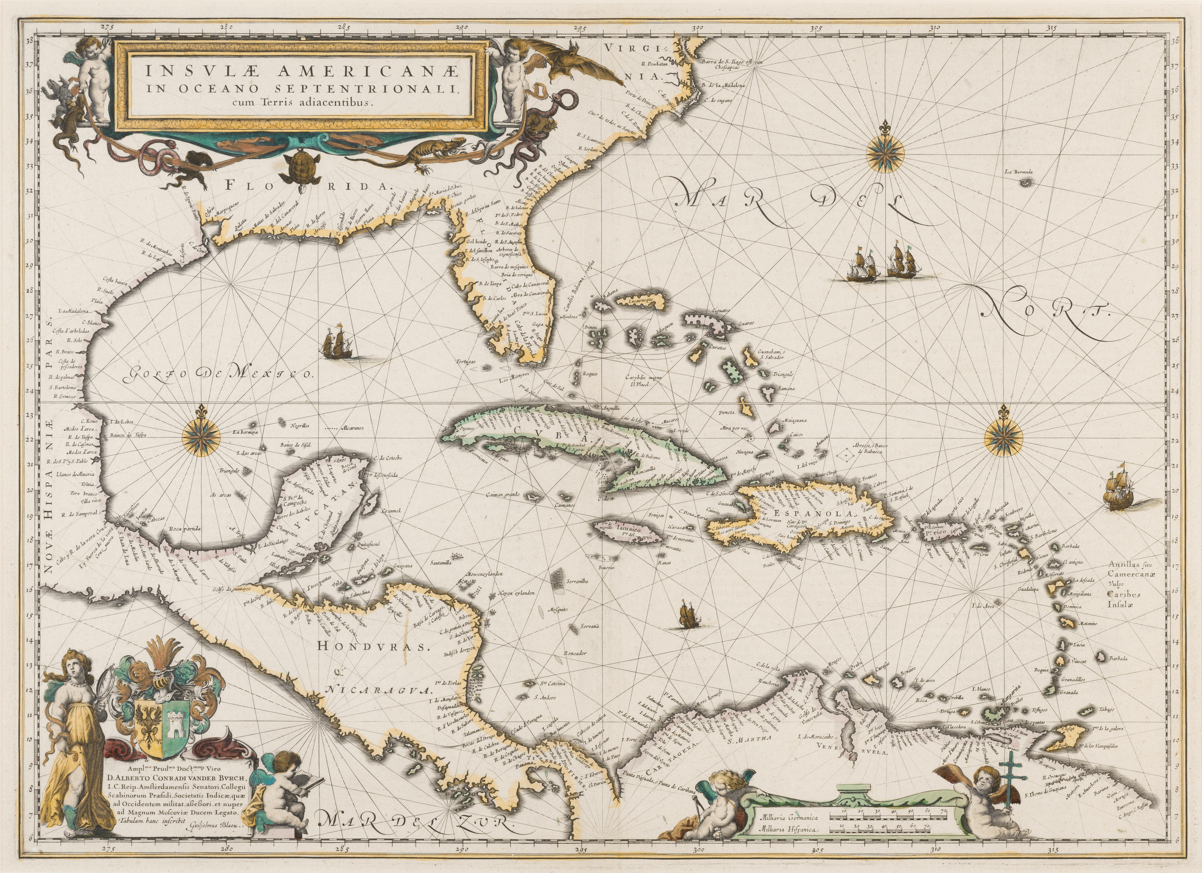 Appraisal: BLAEU WILLEM - Insulae Americanae in Oceano Septentrionali cum Terris