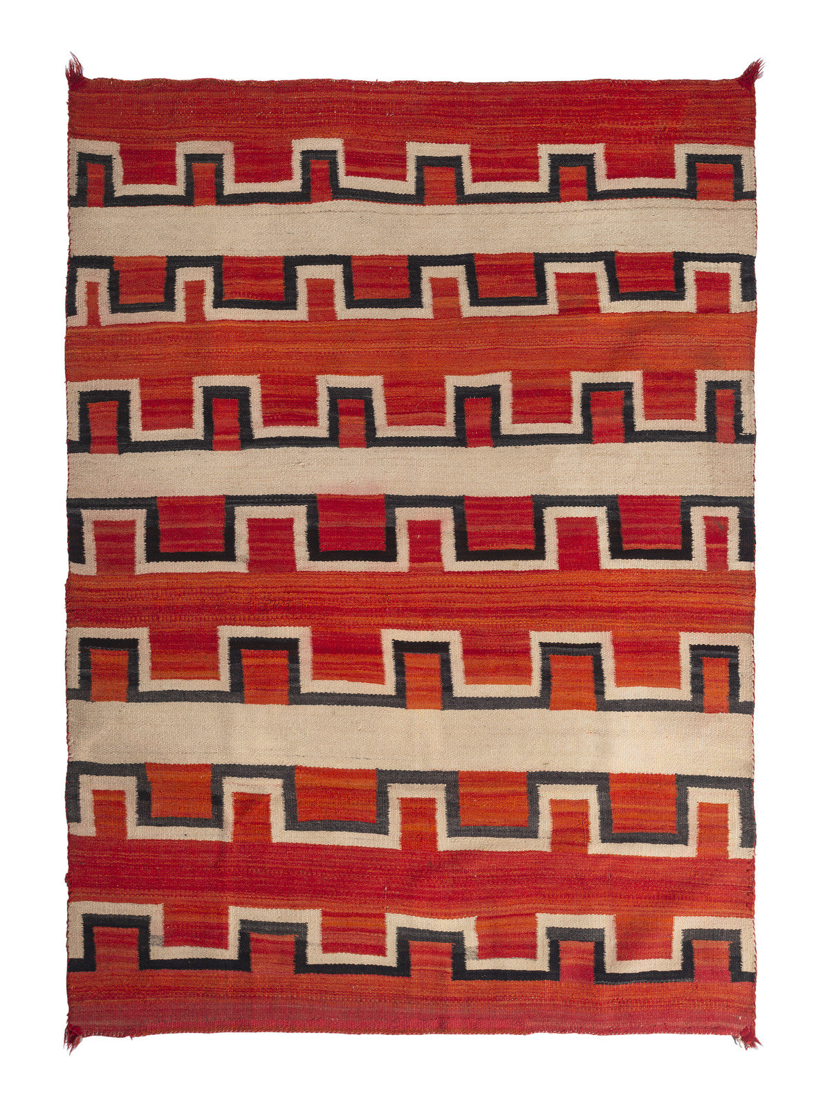 Appraisal: Navajo Transitional Weaving Rug late th century soft thick hand-spun