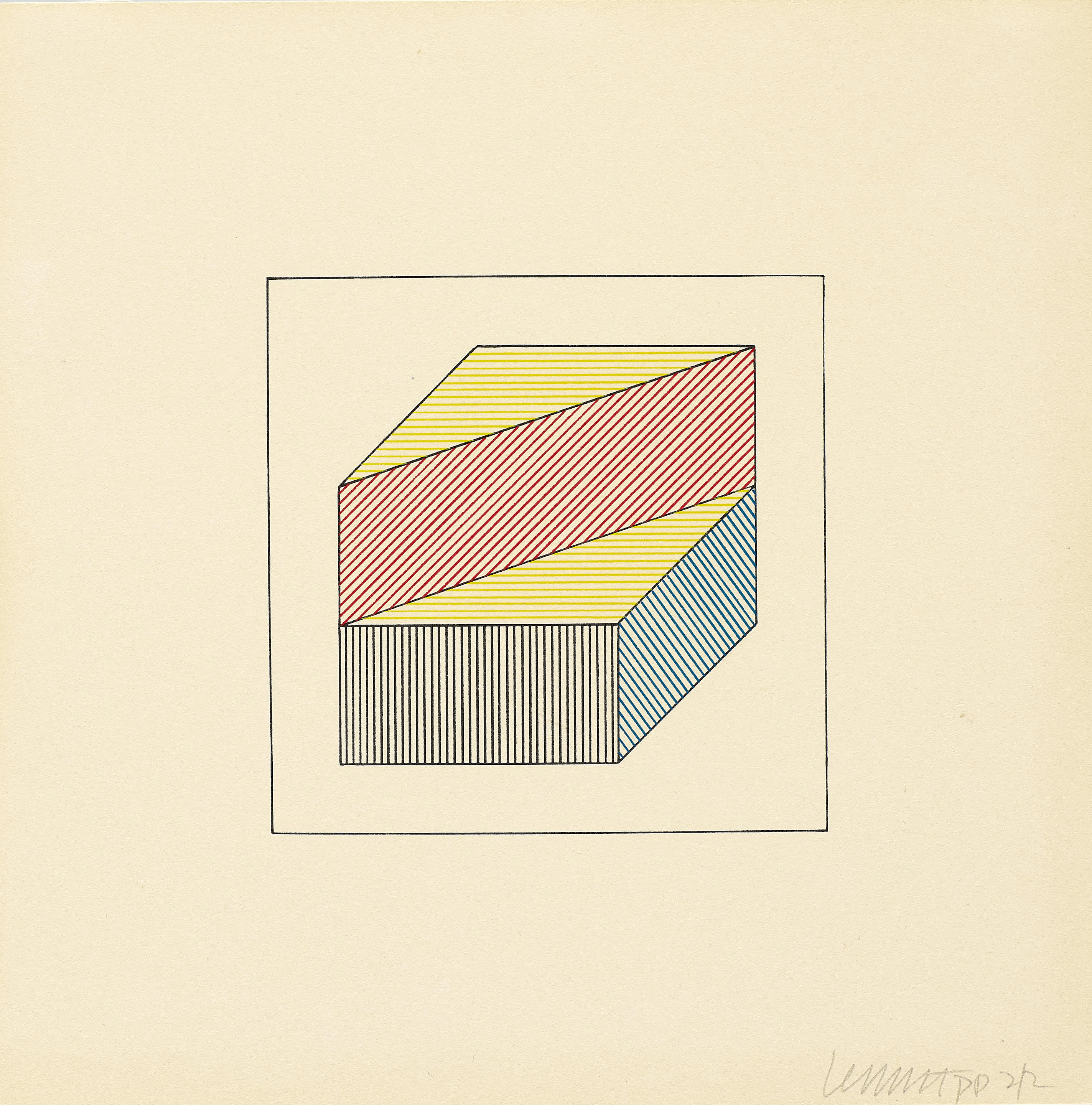 Appraisal: SOL LEWITT - Plate from Twelve Forms Derived from a