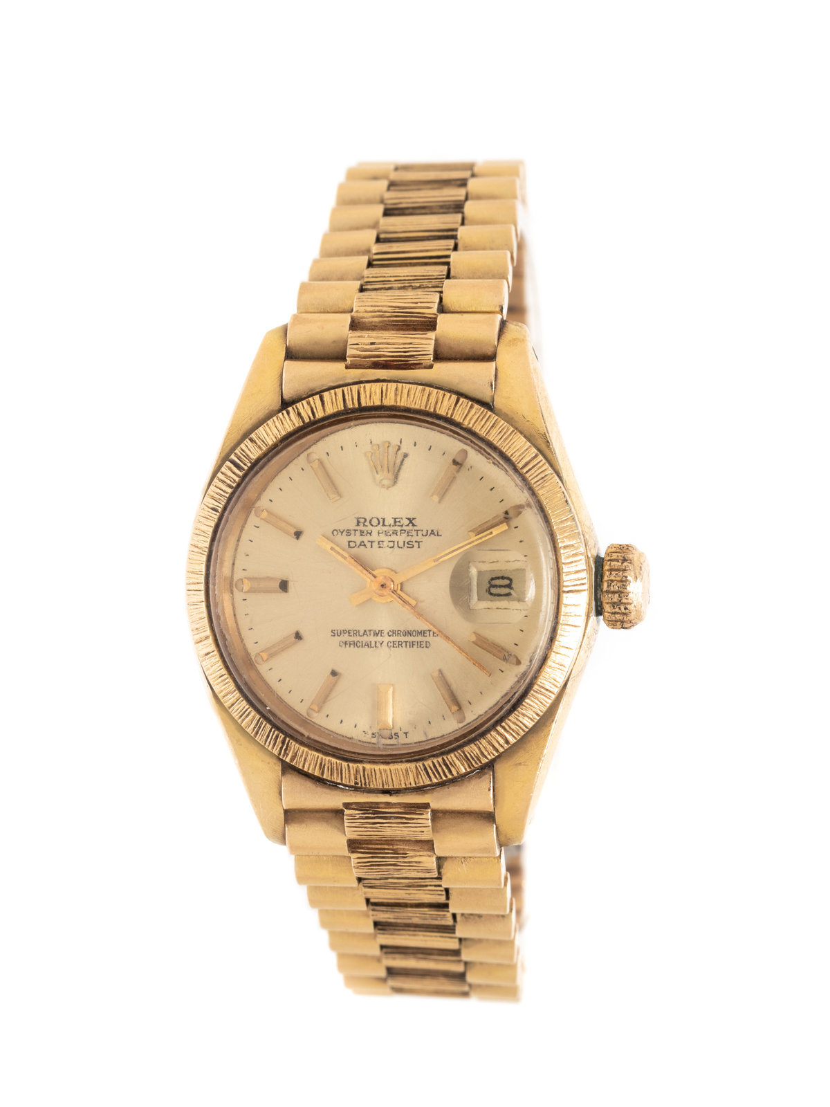 Appraisal: ROLEX REF K YELLOW GOLD 'OYSTER PERPETUAL DATEJUST' WATCH Brand