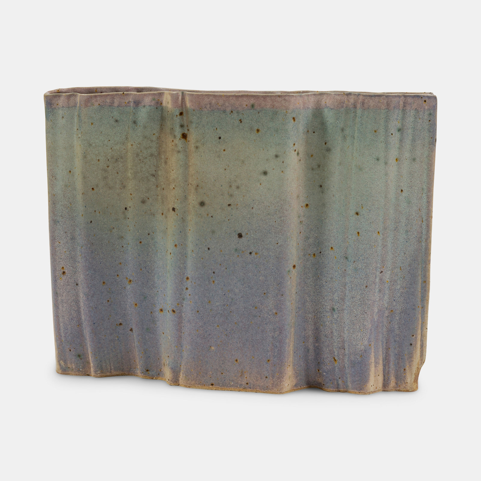 Appraisal: Johan van Loon Dutch - Irregular Slab Vase glazed stoneware