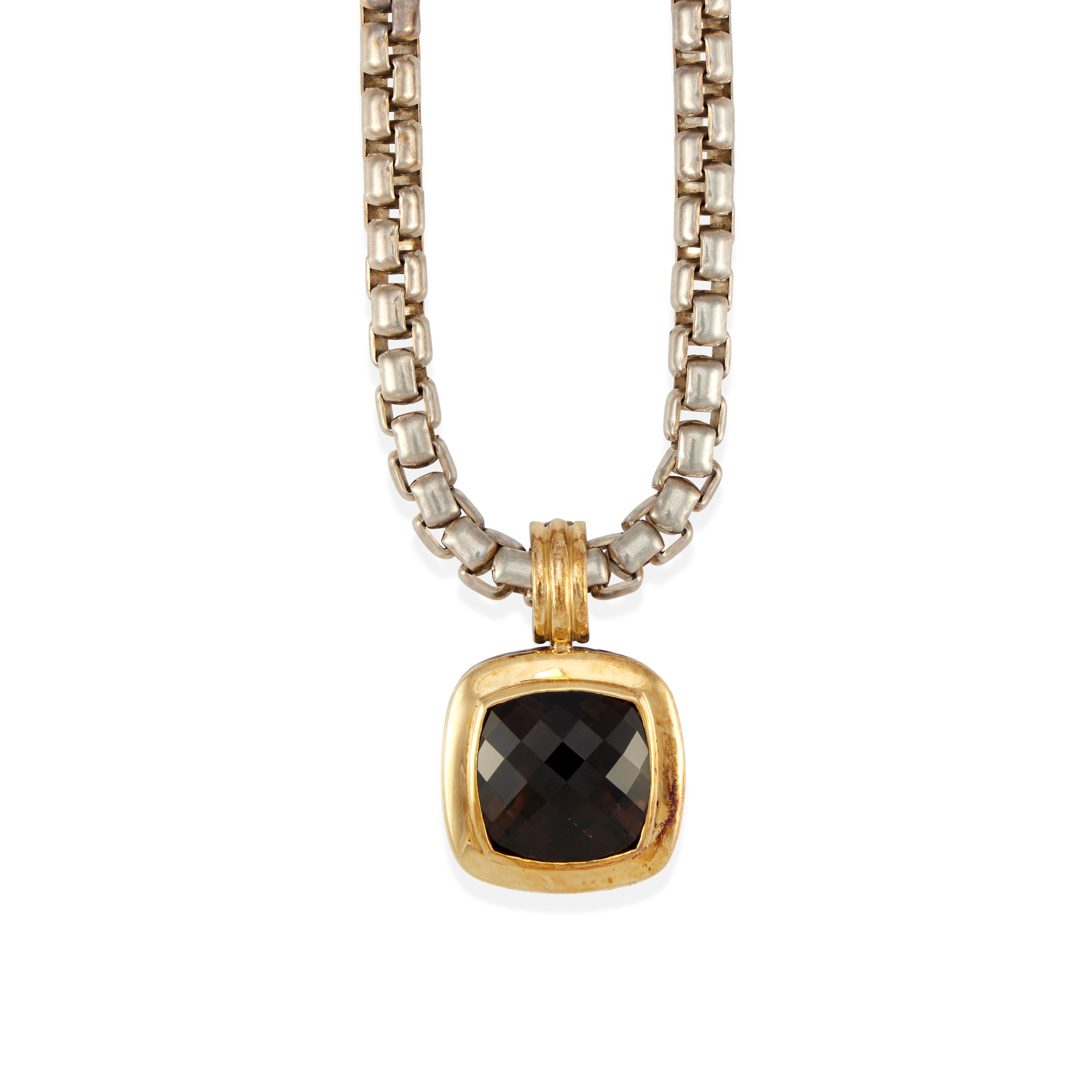 Appraisal: DAVID YURMAN A SILVER K GOLD AND SMOKY QUARTZ PENDANT