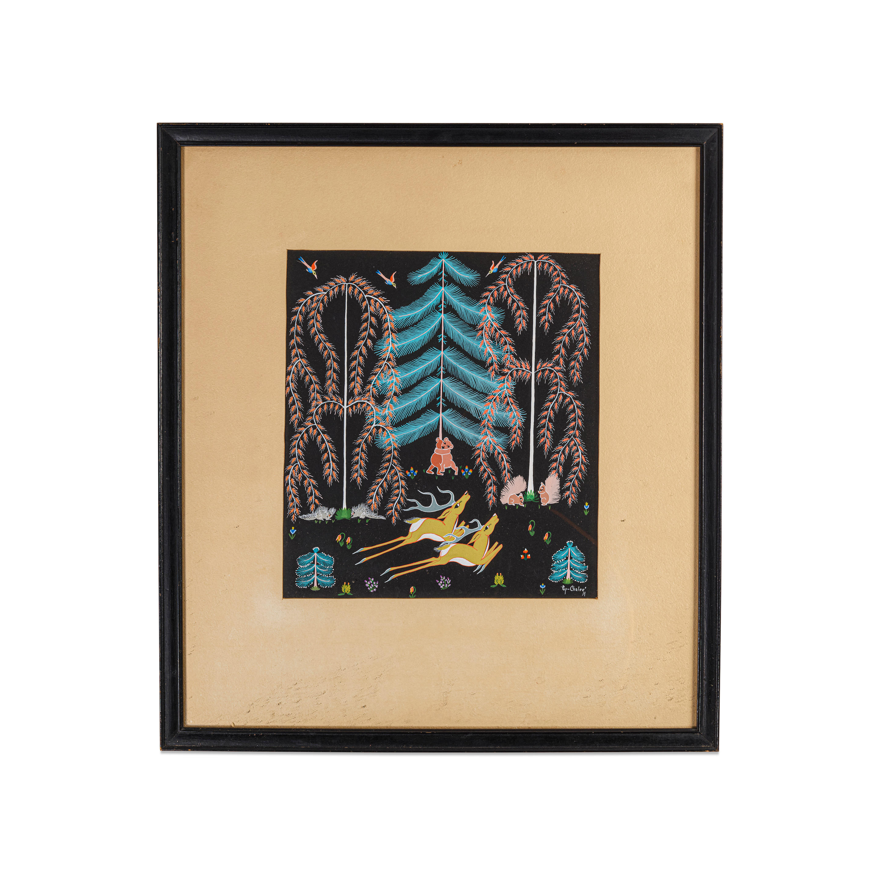 Appraisal: POP CHALEE MERINA LUJAN Taos Pueblo - depicting a forest