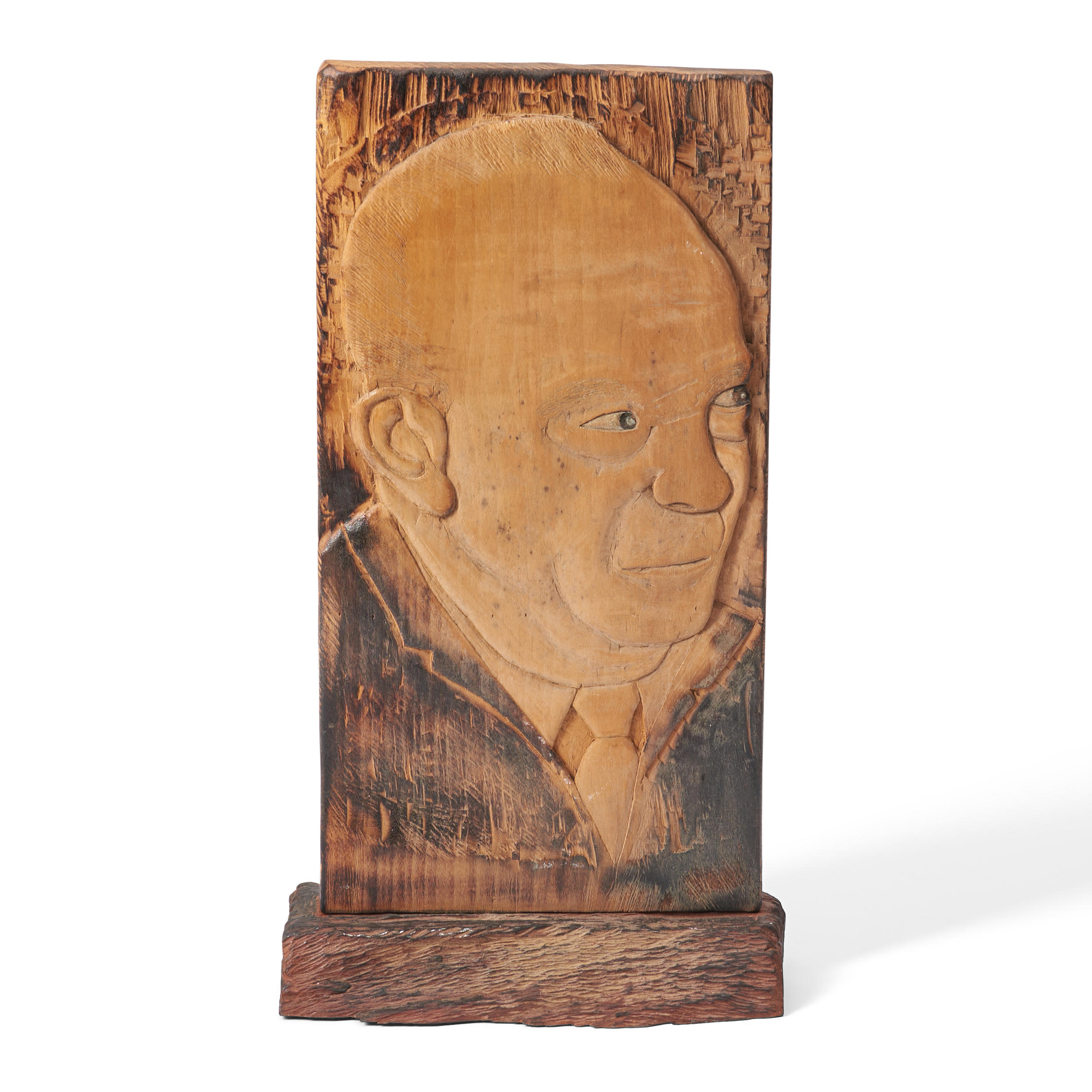 Appraisal: RELIEF PORTRAIT OF DWIGHT D EISENHOWER signed B P Phillips