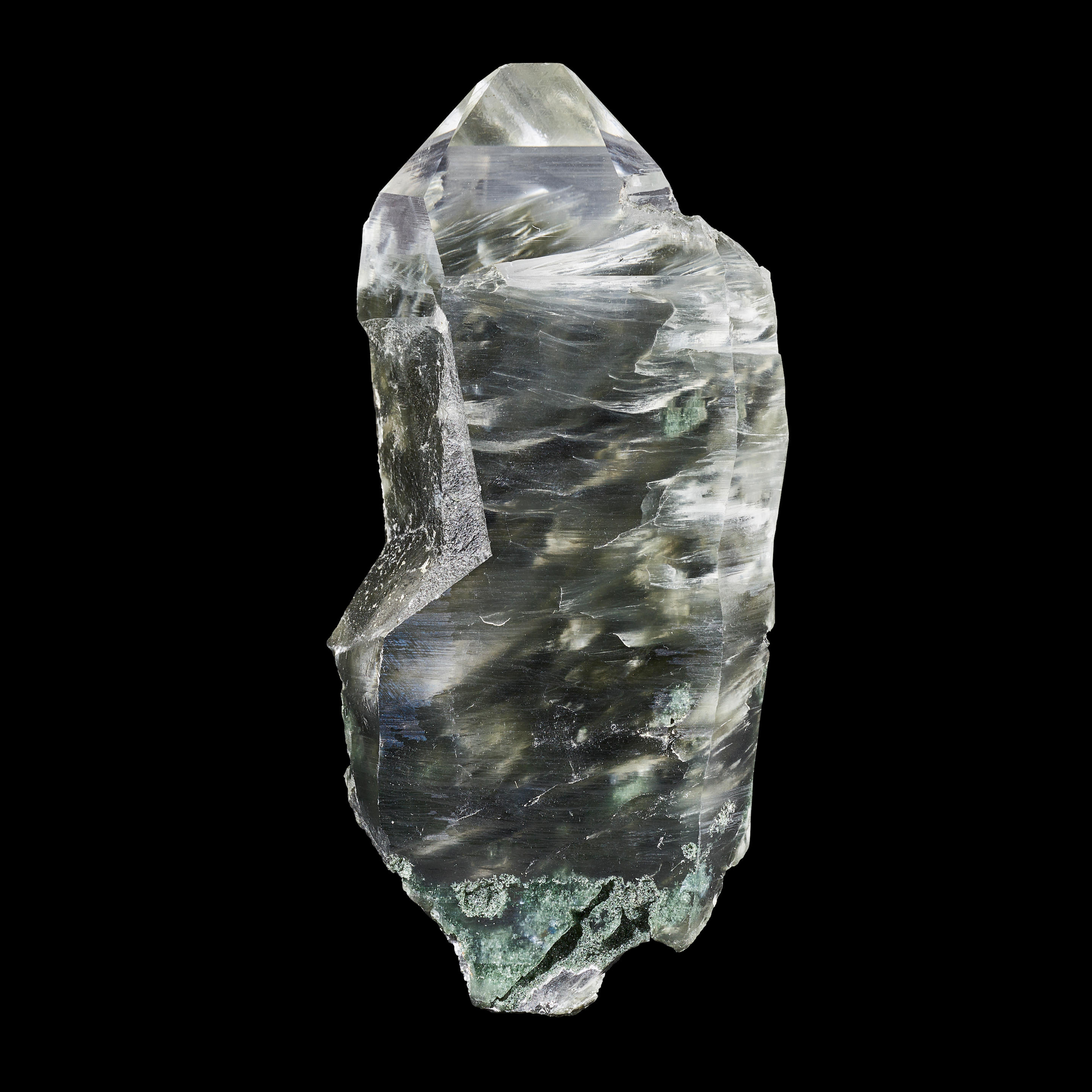 Appraisal: QUARTZ CRYSTAL Skardu Pakistan A quartz crystal specimen with dramatic