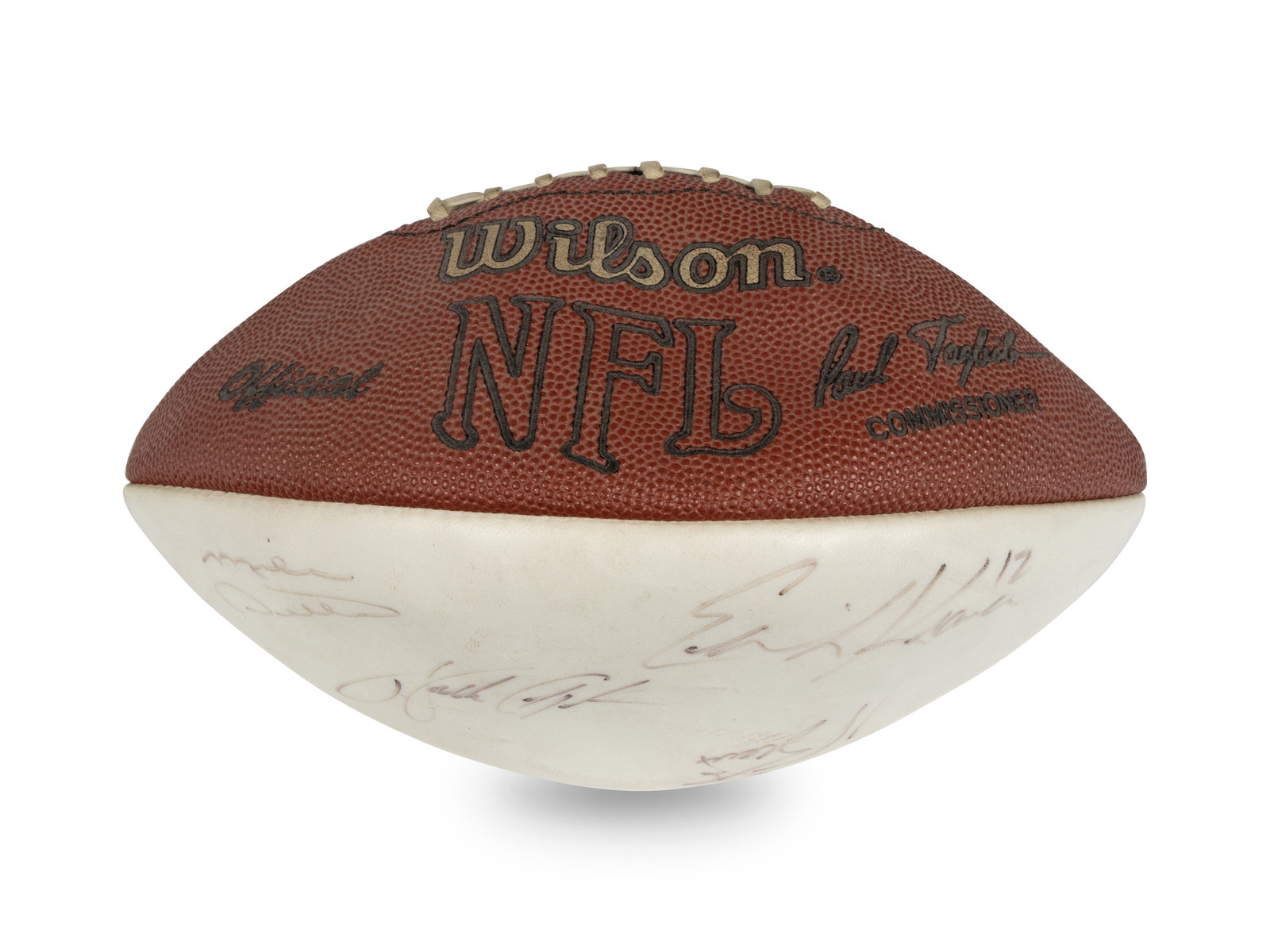 Appraisal: A Chicago Bears Multi Signed Autograph Football Including Walter Payton