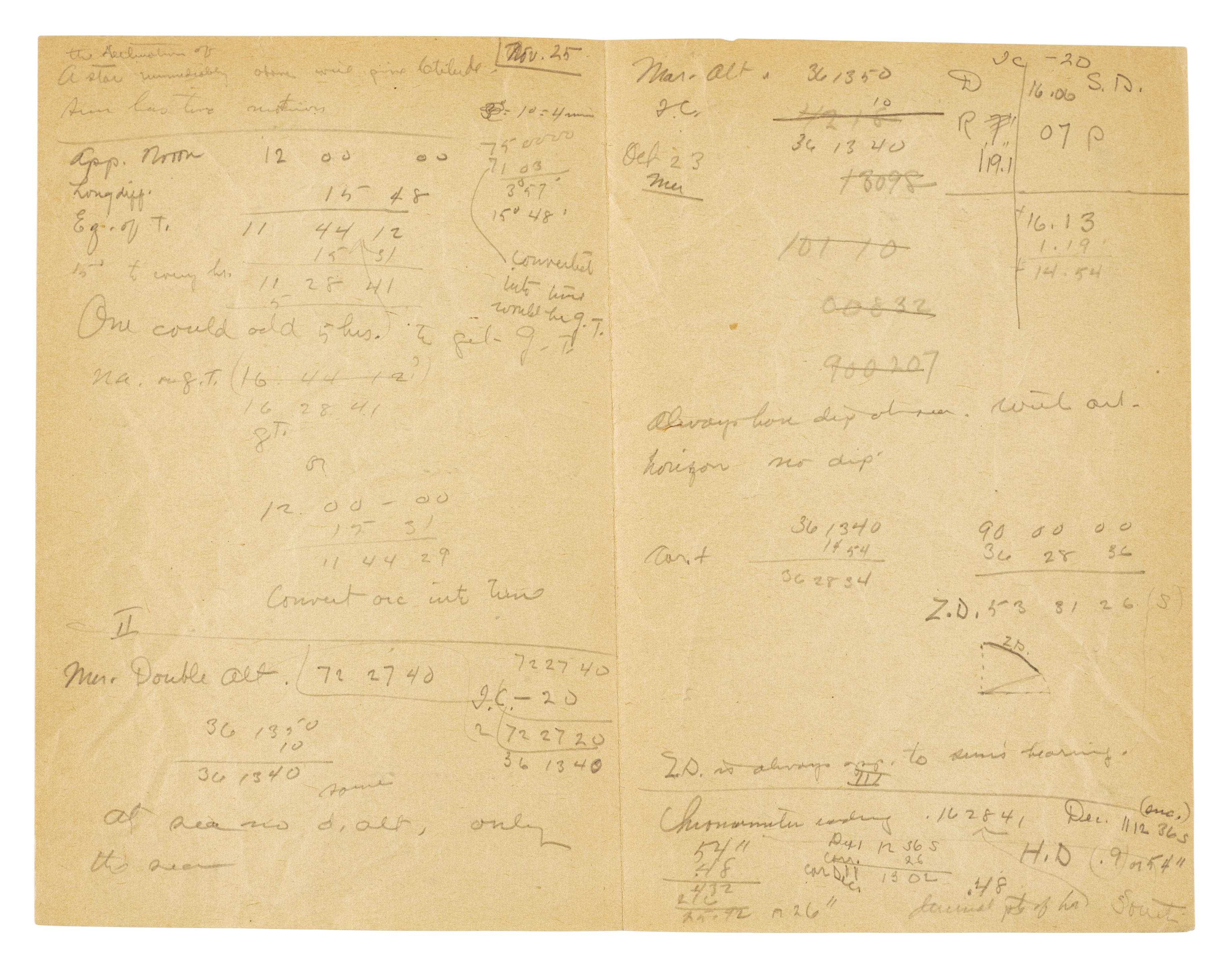 Appraisal: AMELIA EARHART'S ANNOTATED COPY OF BOWDITCH'S PRACTICAL NAVIGATOR BOWDITCH NATHANIEL